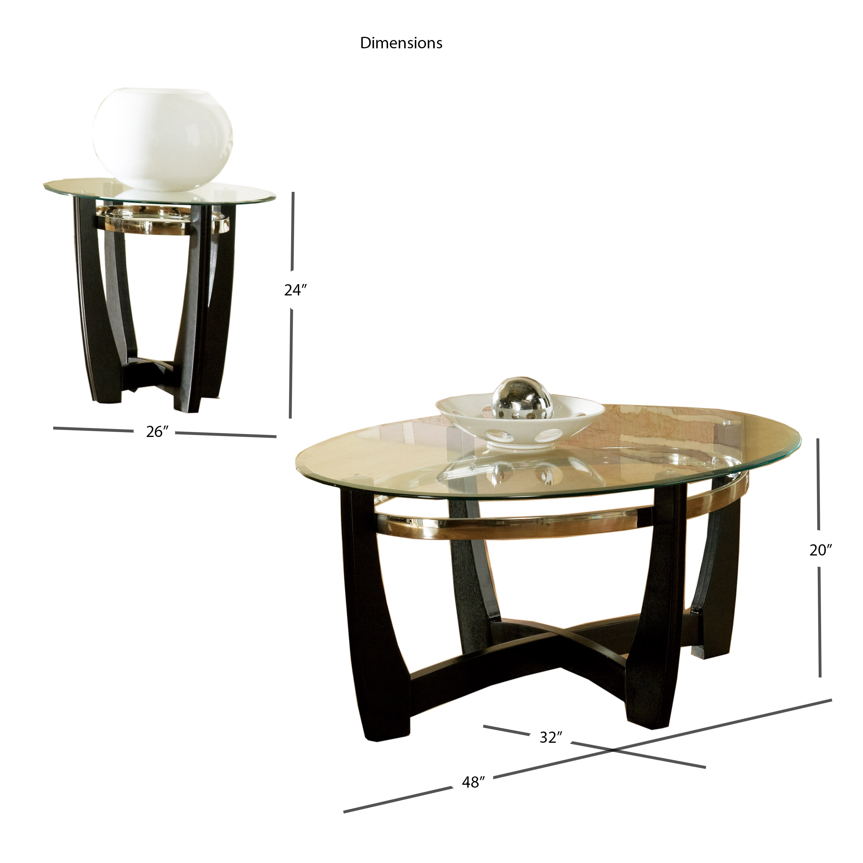 Mandalay Glass Top Occasional Tables by Greyson Living (Pack of 3)