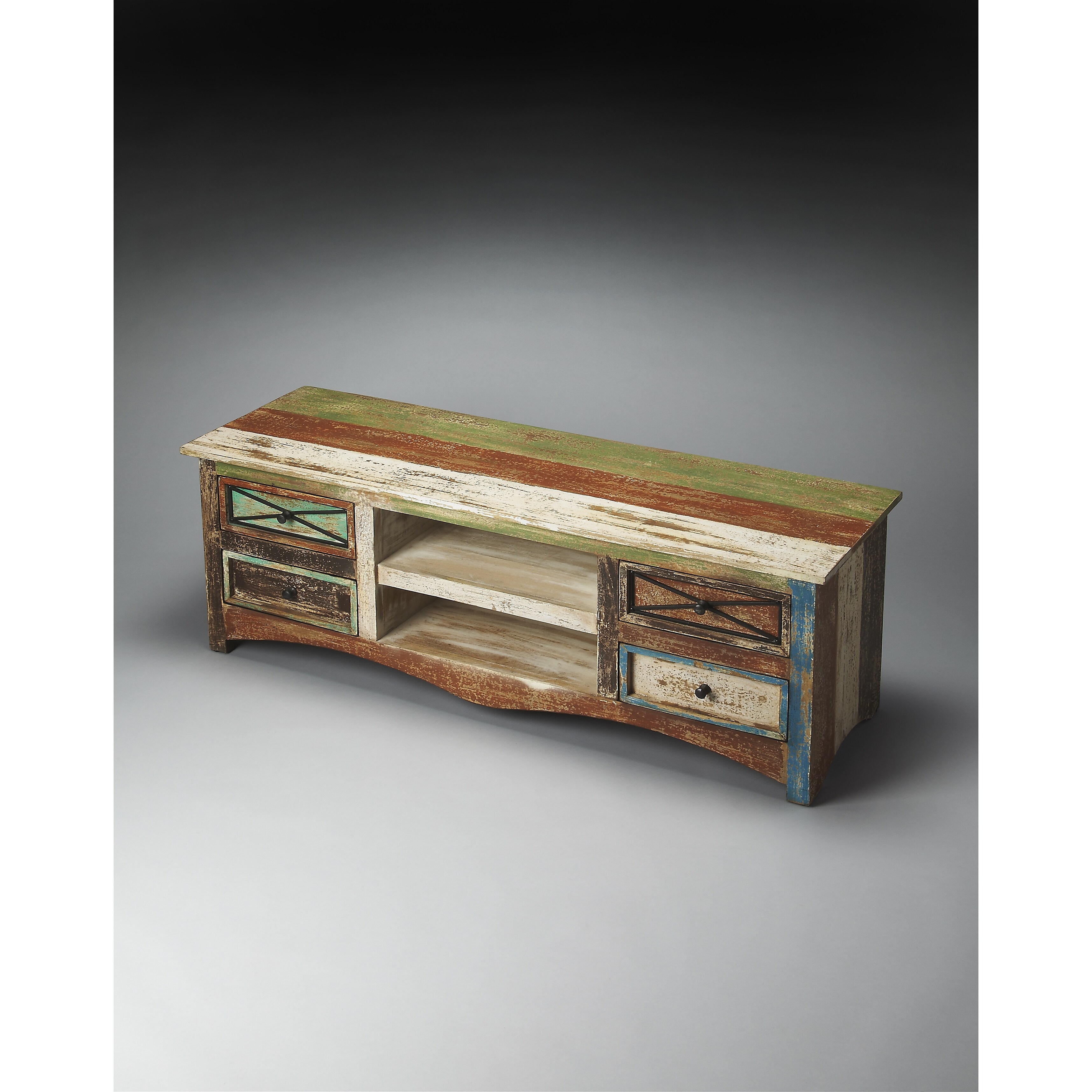 Handmade Butler Decatur Recycled Wood Entertainment Console (India)