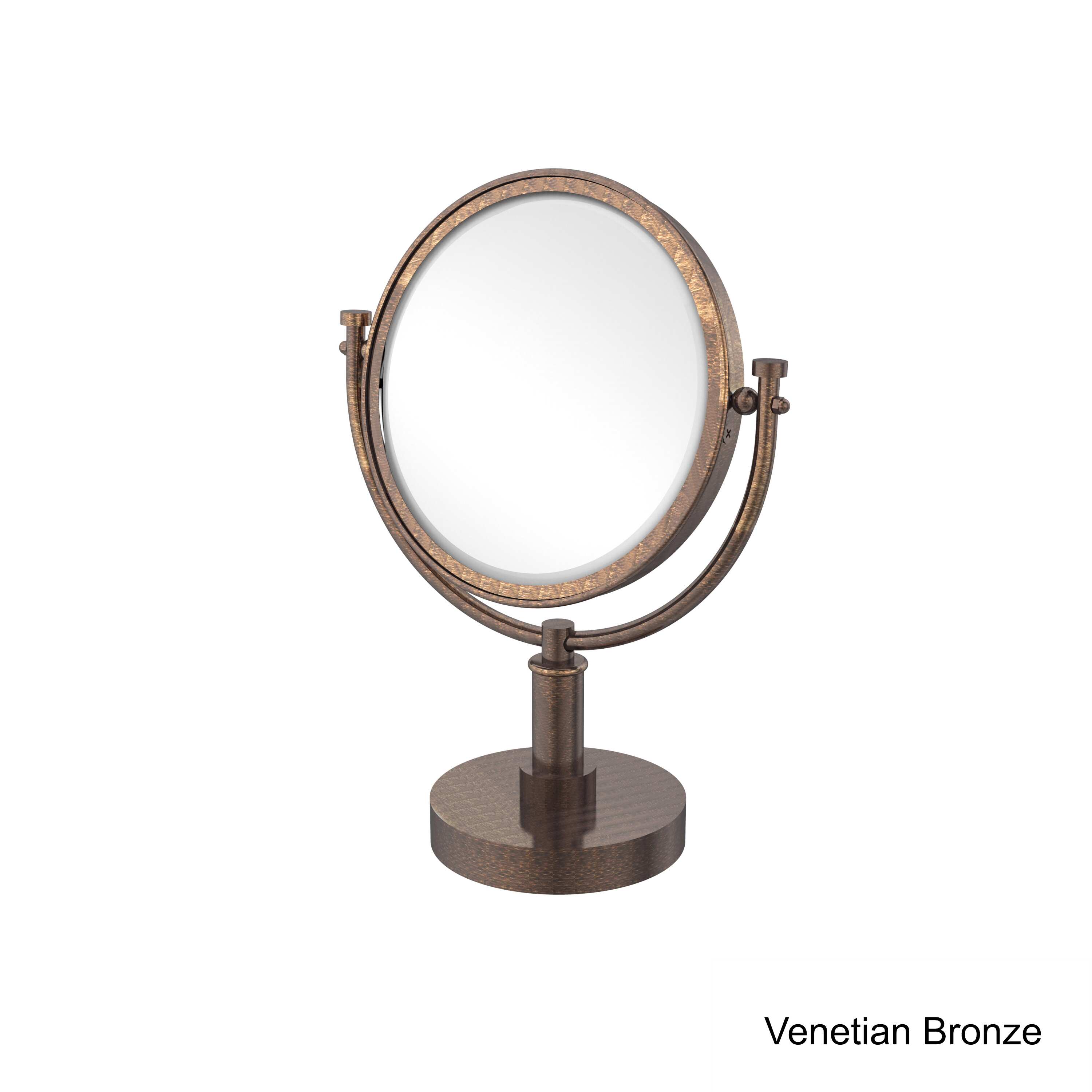 Allied Brass 8 Inch Vanity Top Make-Up Mirror 4X Magnification