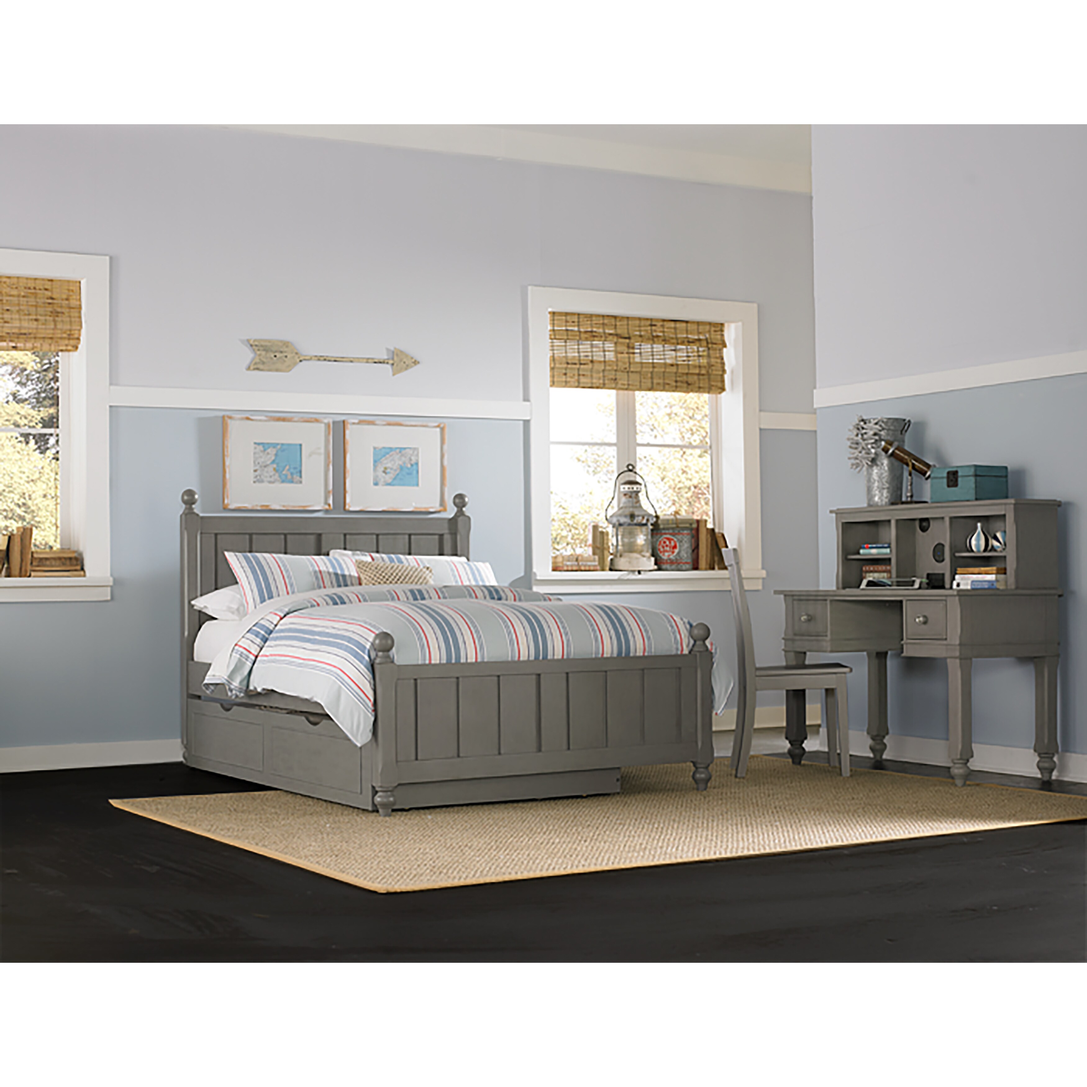 Lake House Kennedy Stone Grey Full Bed with Trundle