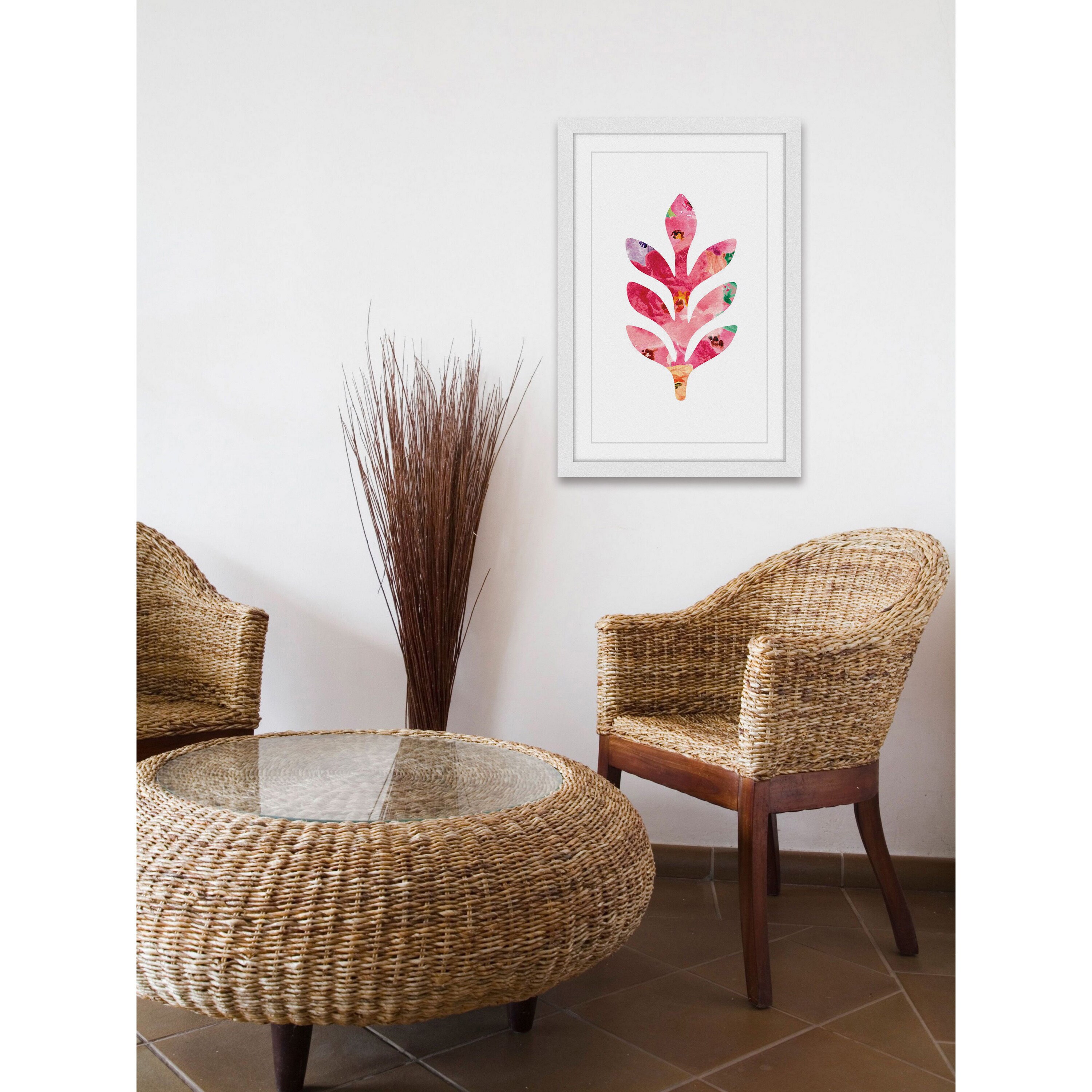 Marmont Hill - Handmade Floral Leaf Framed Print