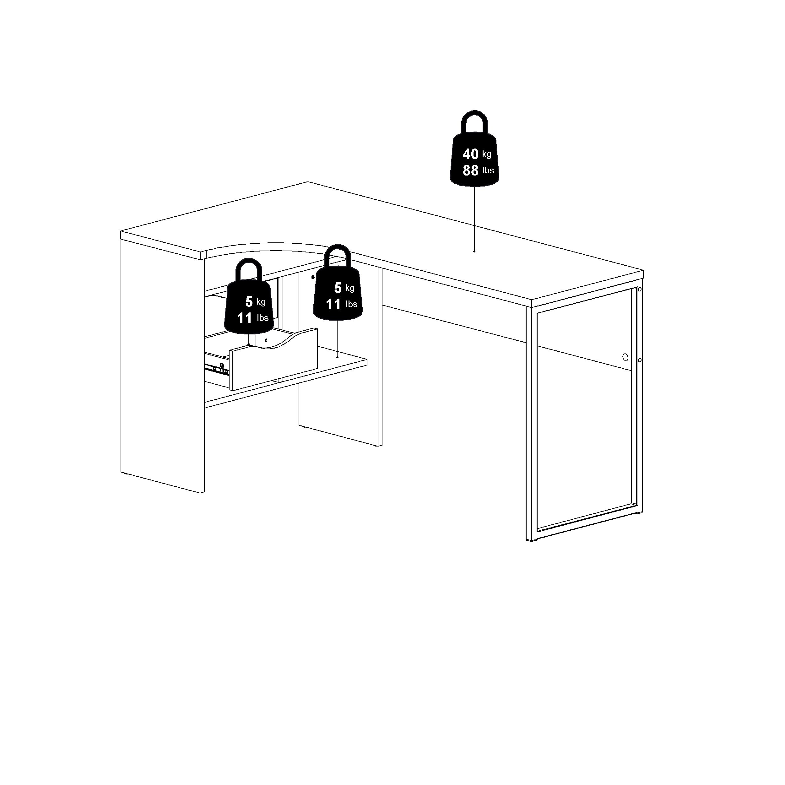 Porch & Den Skylar 2-drawer L-shaped Desk
