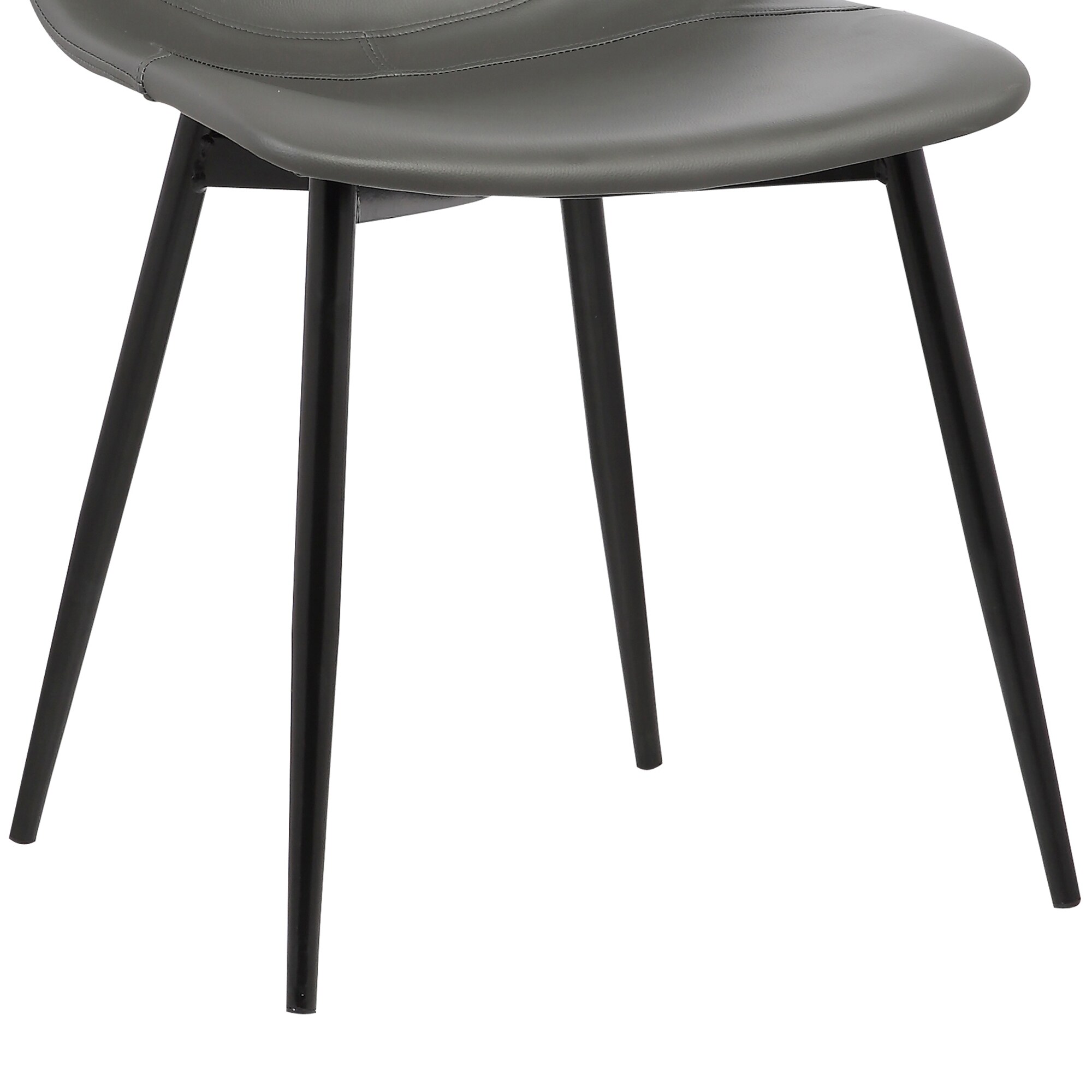 Monte Modern Upholstered Dining Chair in Faux Leather or Fabric