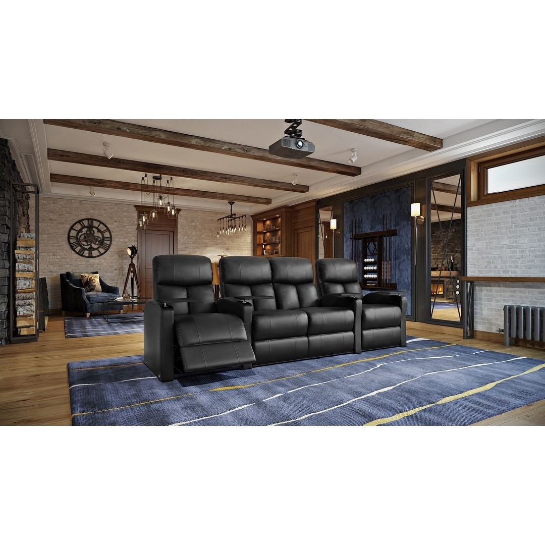 Octane Bolt XS400 Manual Leather Home Theater Seating Set (Row of 4)
