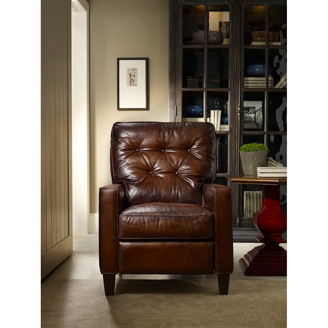 Hooker Furniture Barnes 30"W Aniline Top Grain Leather Manual