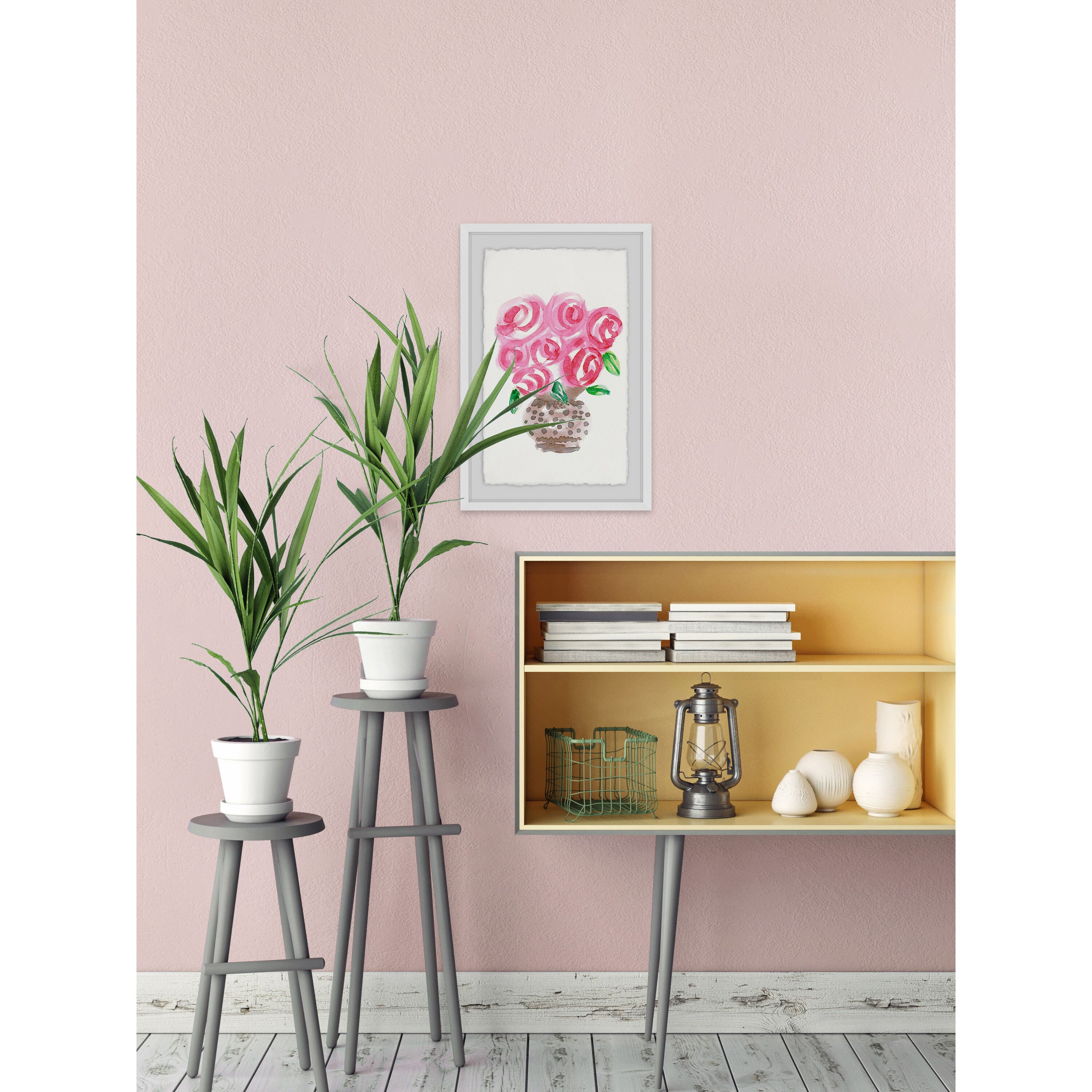Marmont Hill - Handmade Big Pink Blooms Framed Print