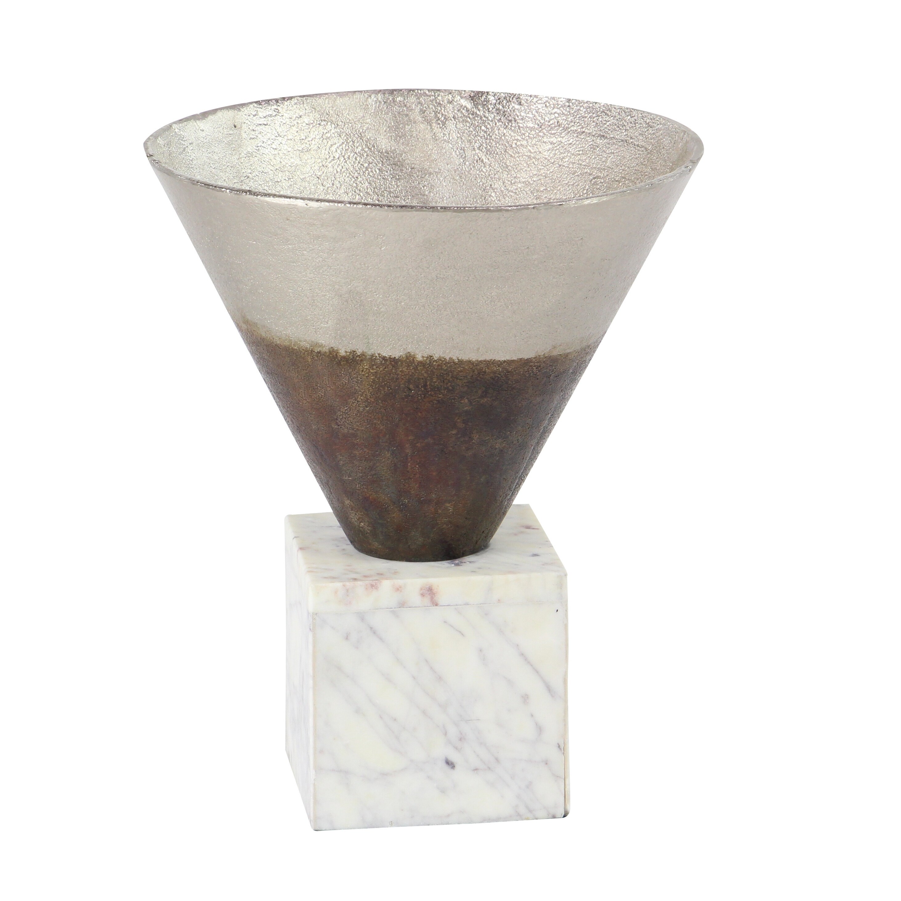 Grey Aluminum Modern Vase 13 x 10 x 10