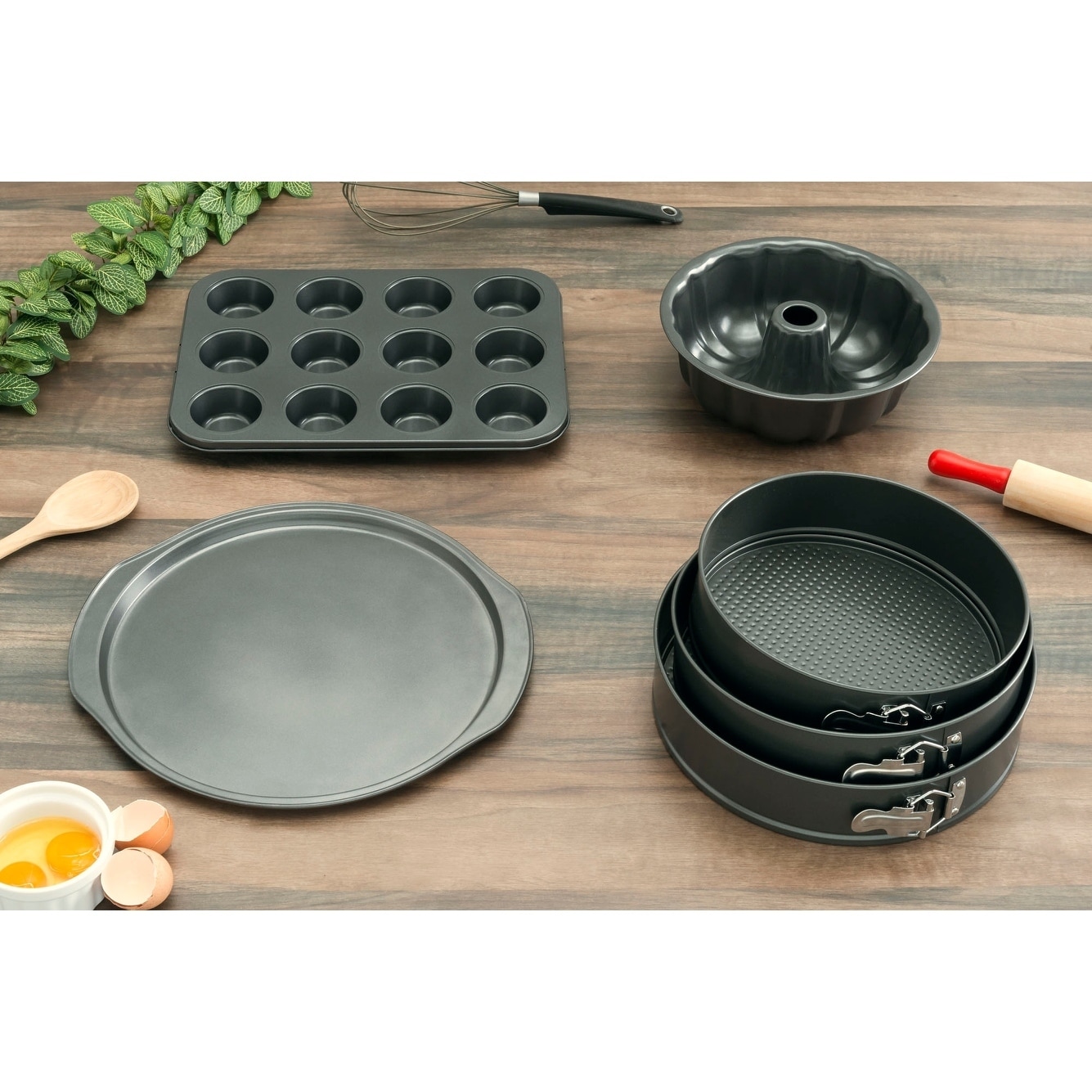 Home Basics Bakers Wave 3-piece Springform Pans - Black