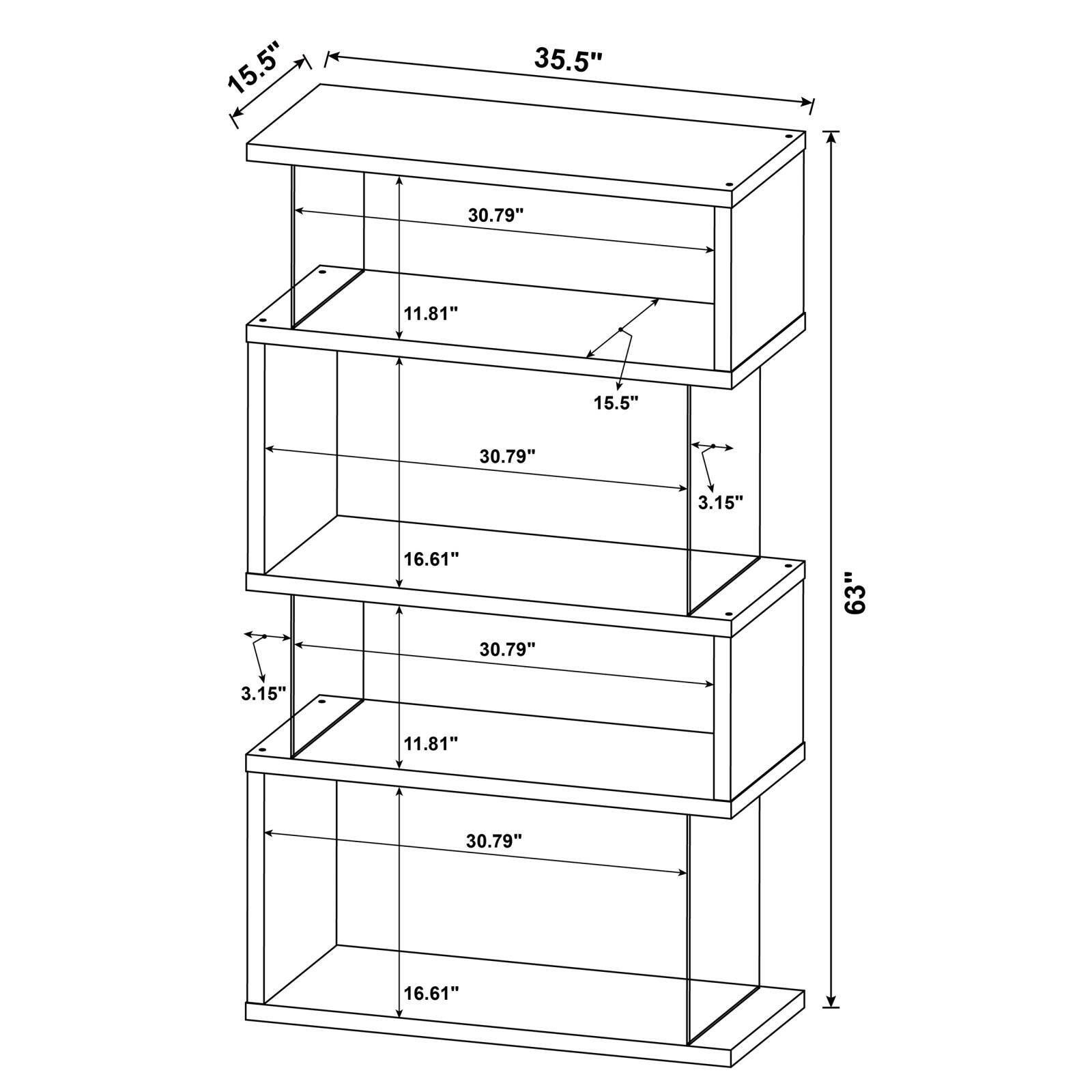 Coaster Furniture Emelle 4-Tier Bookcase