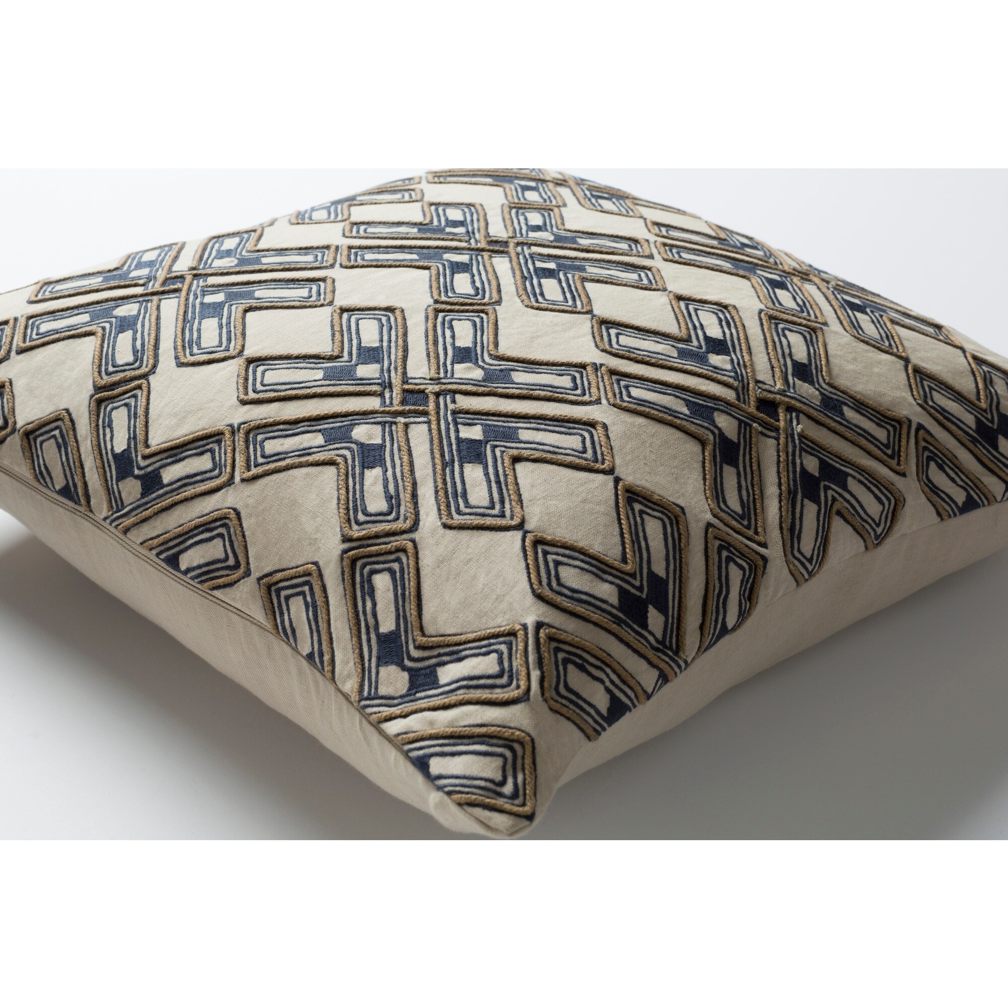 Decorative Lauren Cream 18-inch Throw Pillow Cover