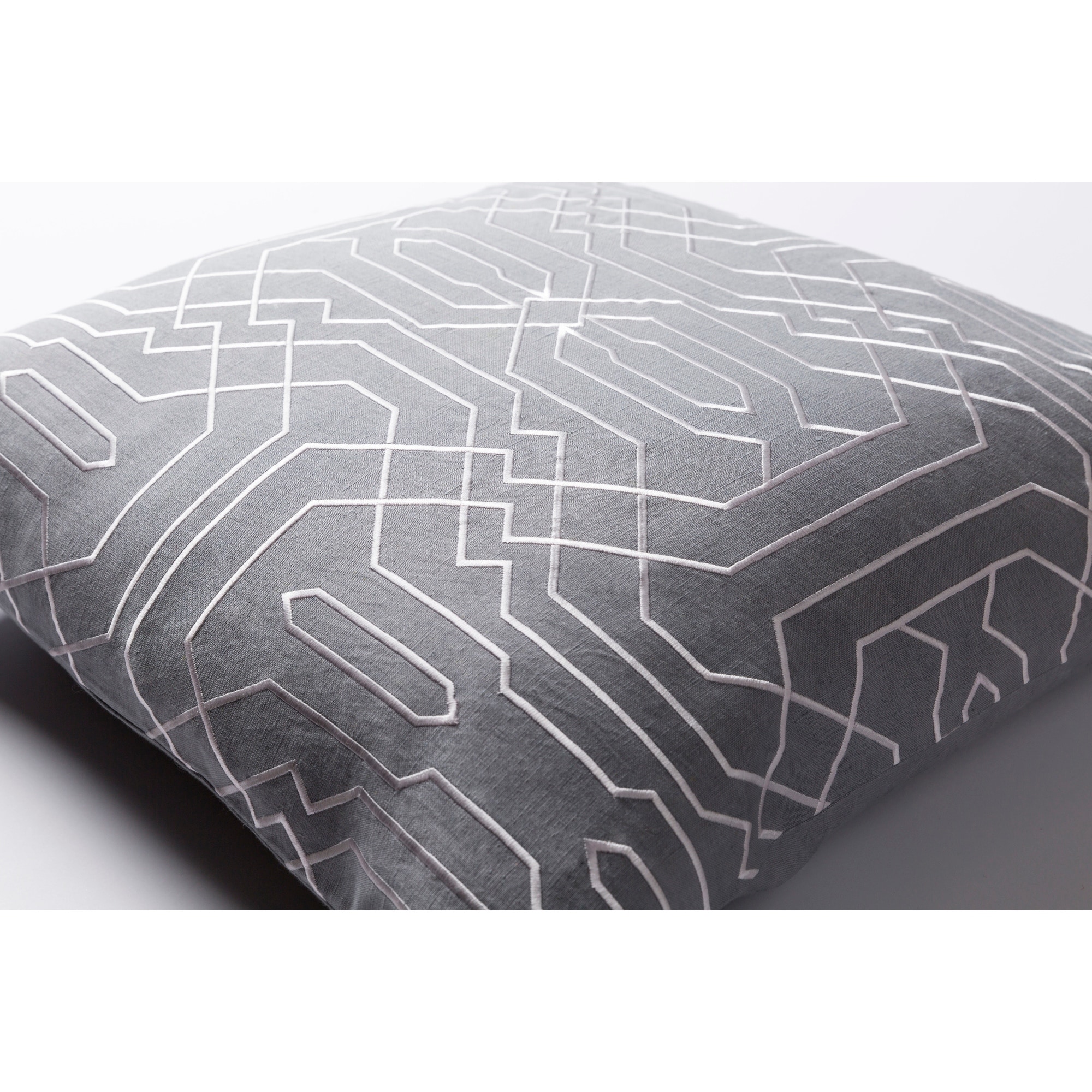 Decorative Stone Medium Grey 20-inch Throw Pillow Cover