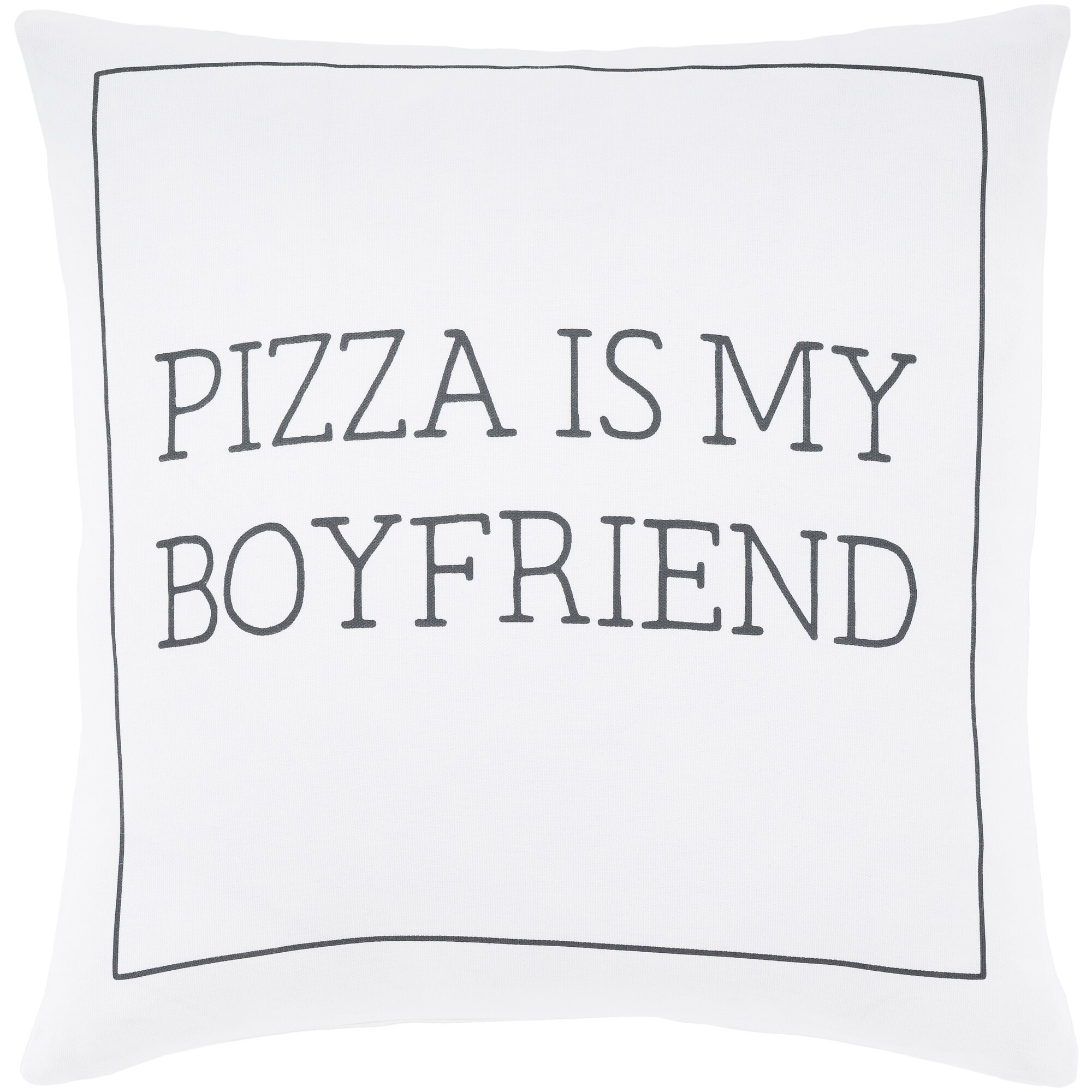 Artistic Weavers Pielife White "Pizza" Throw Pillow Cover (20" x 20")
