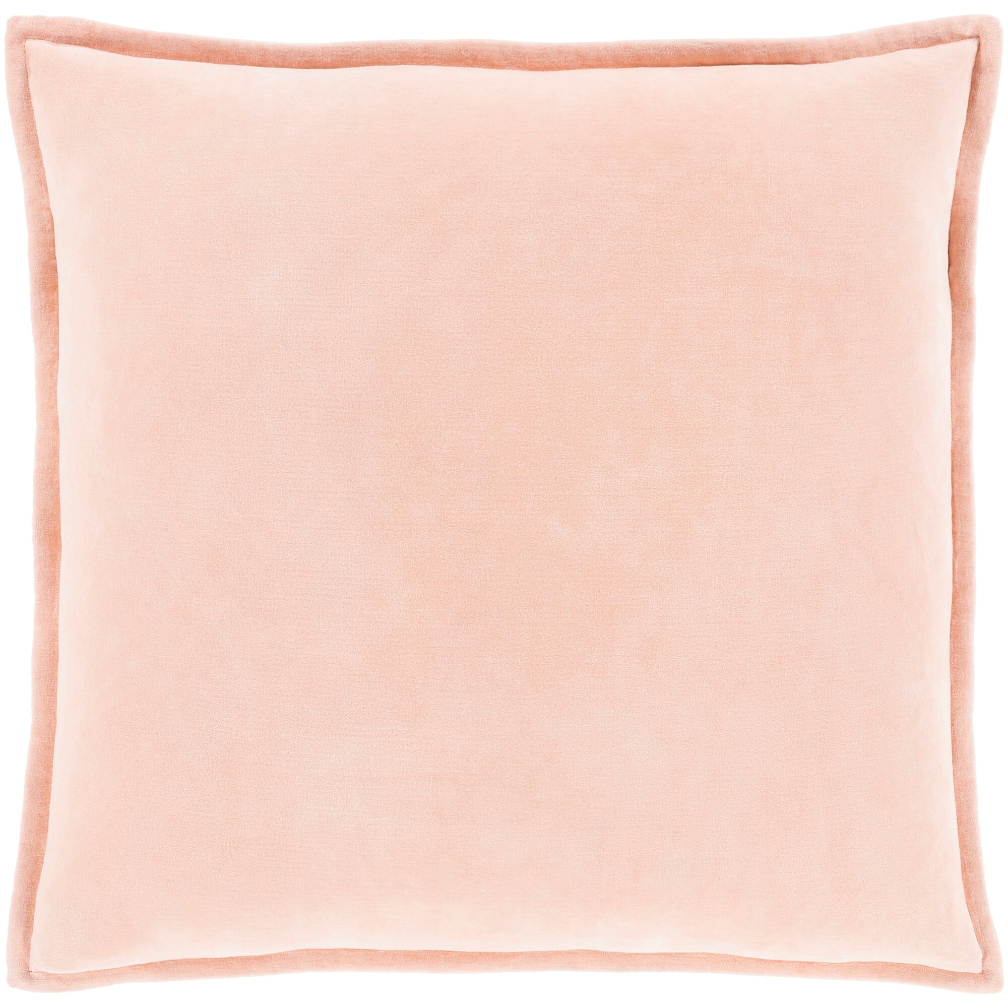 Vianne Solid Peach Pillow - (Feather Down Fill 18" x 18")