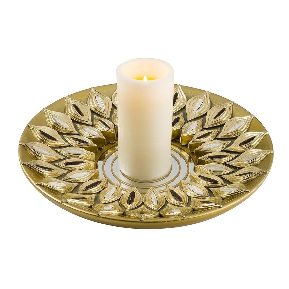 SINTECHNO SK-4268-C3 Peacock Dish Candle Holder
