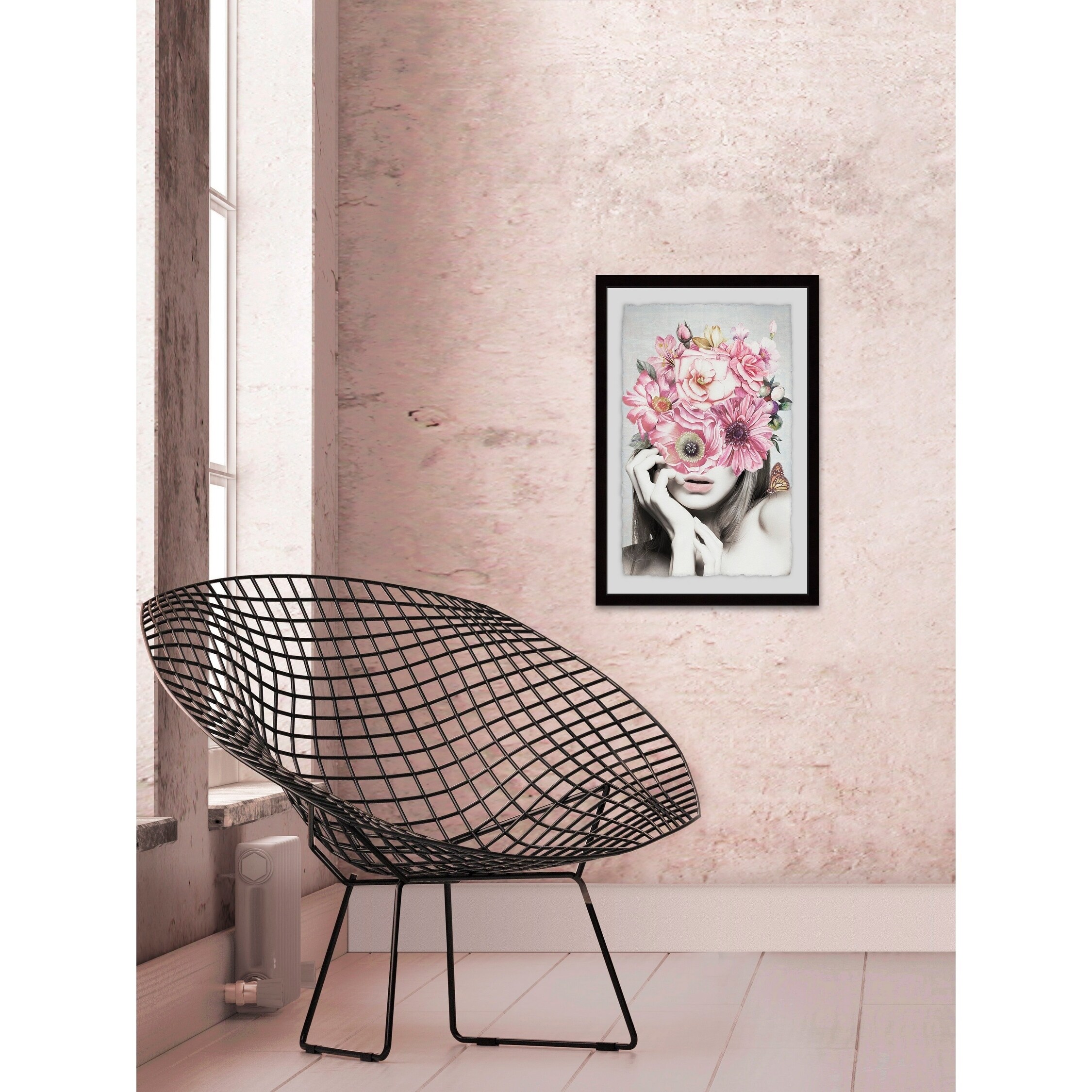 Marmont Hill - Handmade Pink Floral Beauty Framed Print