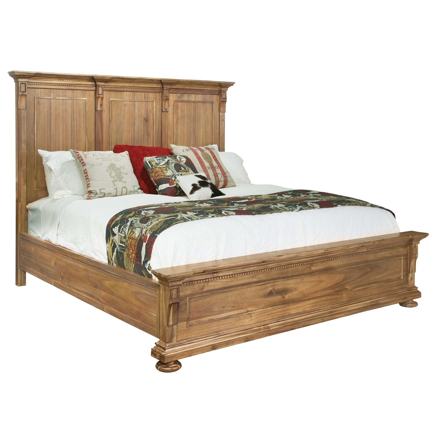 Hekman Furniture Wellington Hall Contemporary, Solid Wood Finished, Queen Bed Frame with Headboard & Footboard, Cama