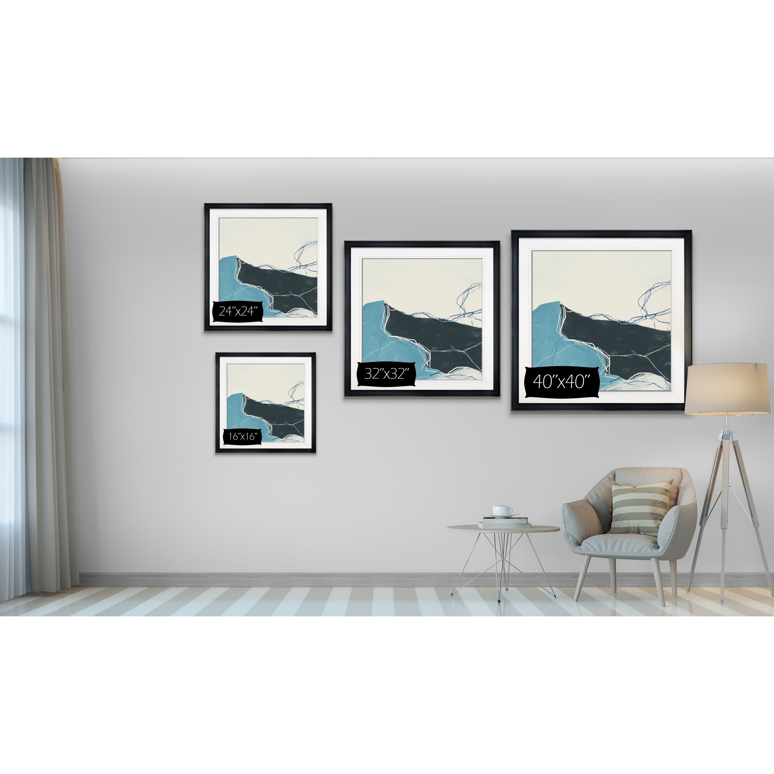 Blue Peaks II -Framed Giclee Print
