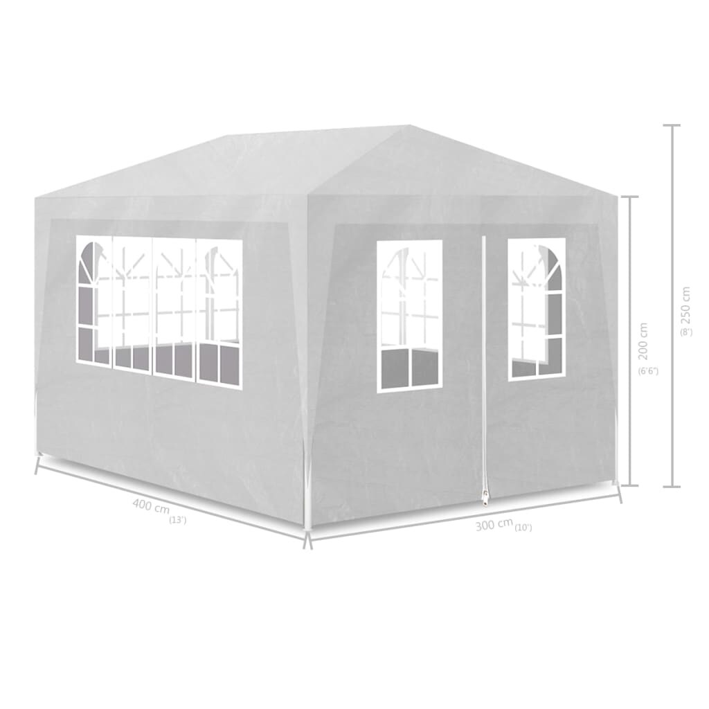 vidaXL Party Tent 10'x13' White