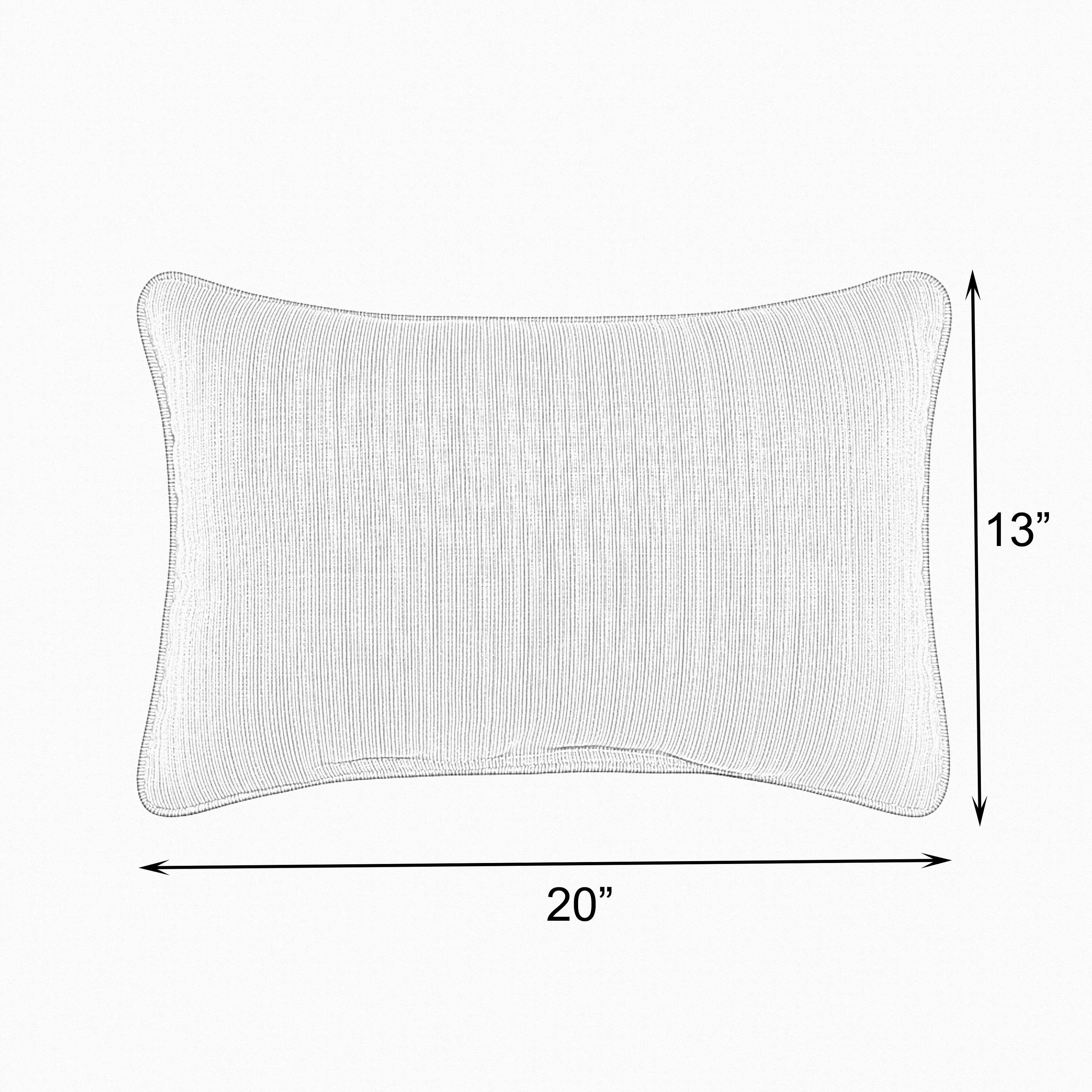 Sunbrella Canvas Natural Corded Indoor/ Outdoor Pillows (Set of 2)