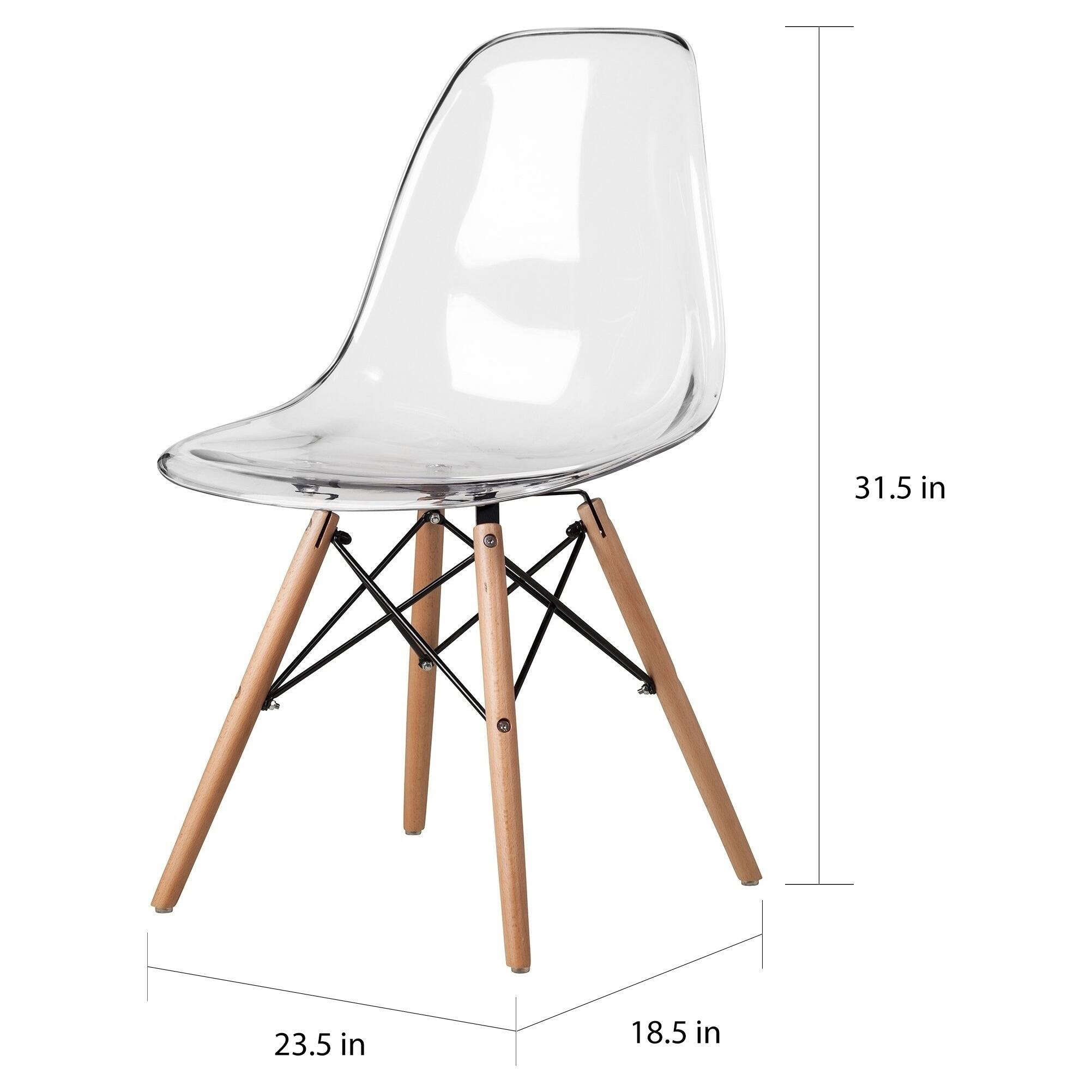Carson Carrington Dusekarr Handmade Clear Acrylic Dining Chair (Set of 4)