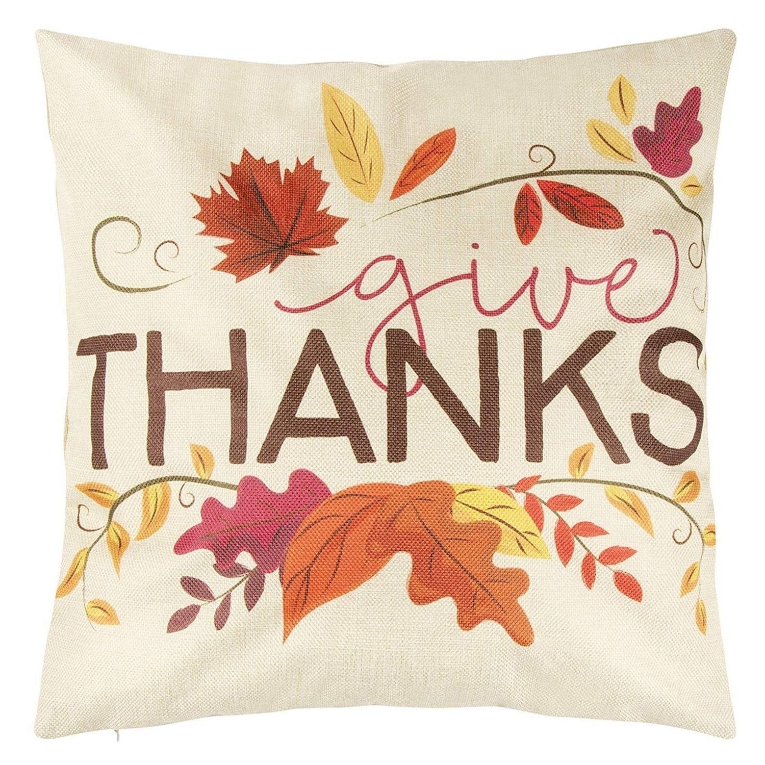 4 Thanksgiving Throw Pillow Covers, Country Style Home Decor, 18 x 18 Pillows