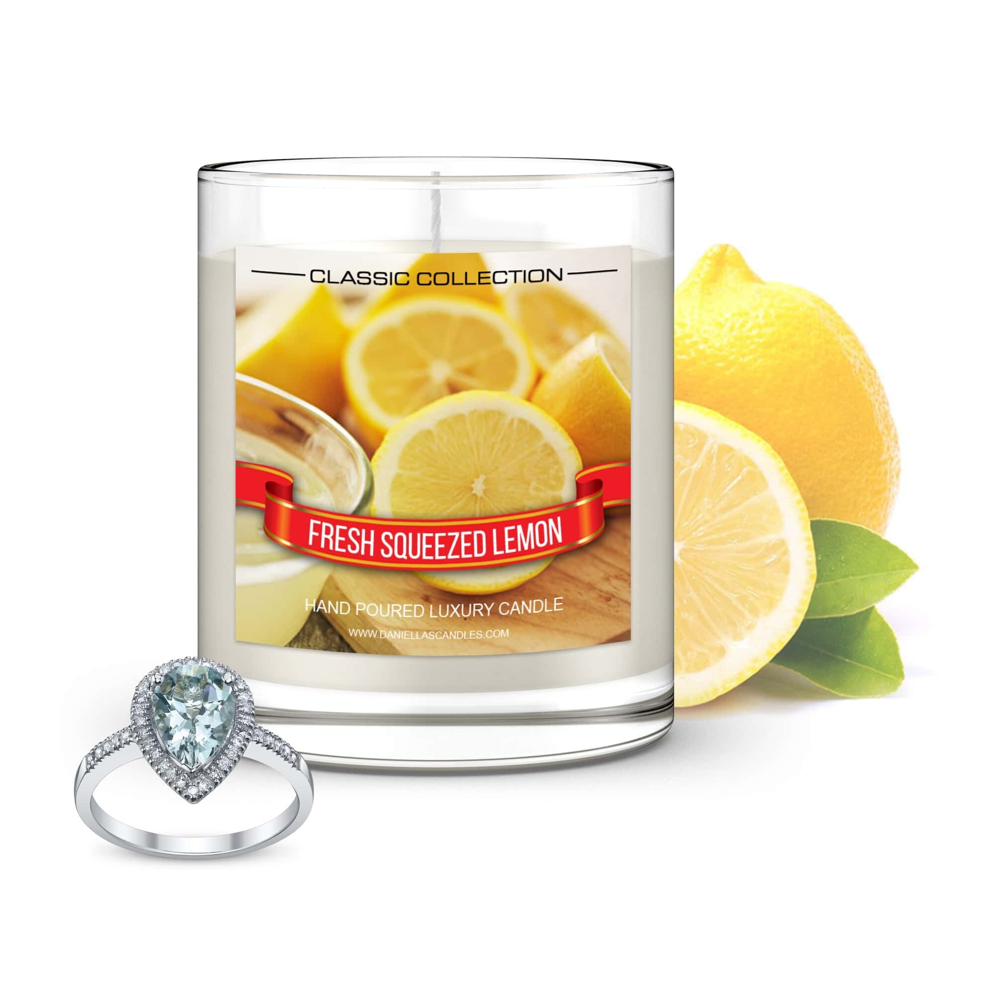 Fresh Squeezed Lemon Jewelry Candle, Necklace