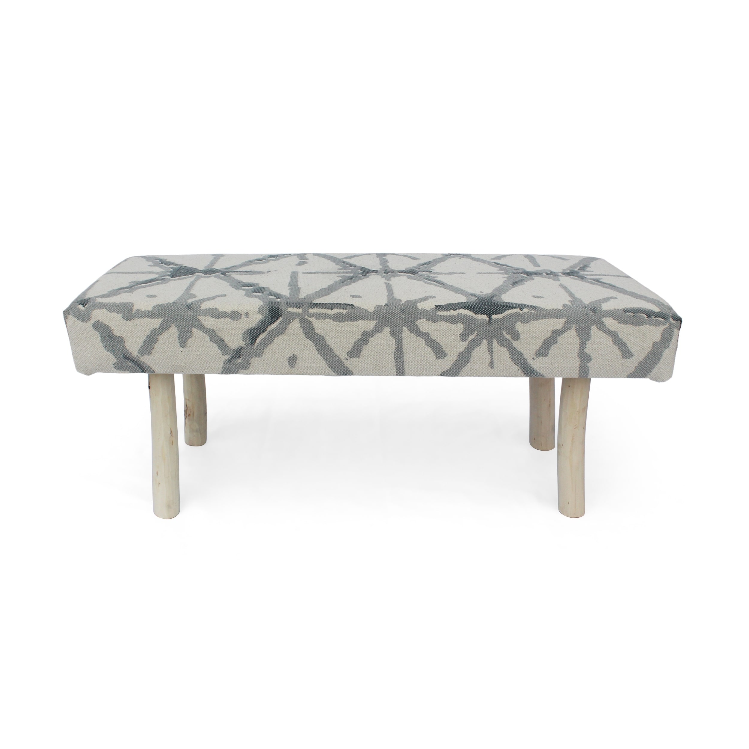 Laveta Handcrafted Boho Cotton Rectangular Bench by Christopher Knight Home
