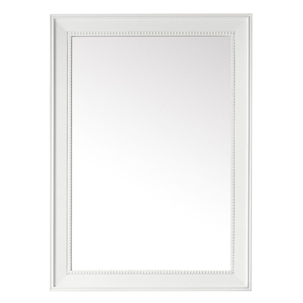 James Martin Vanities Bristol 29" Rectangular Mirror, Glossy White - 29-in W x 1.25-in D x 40-in H