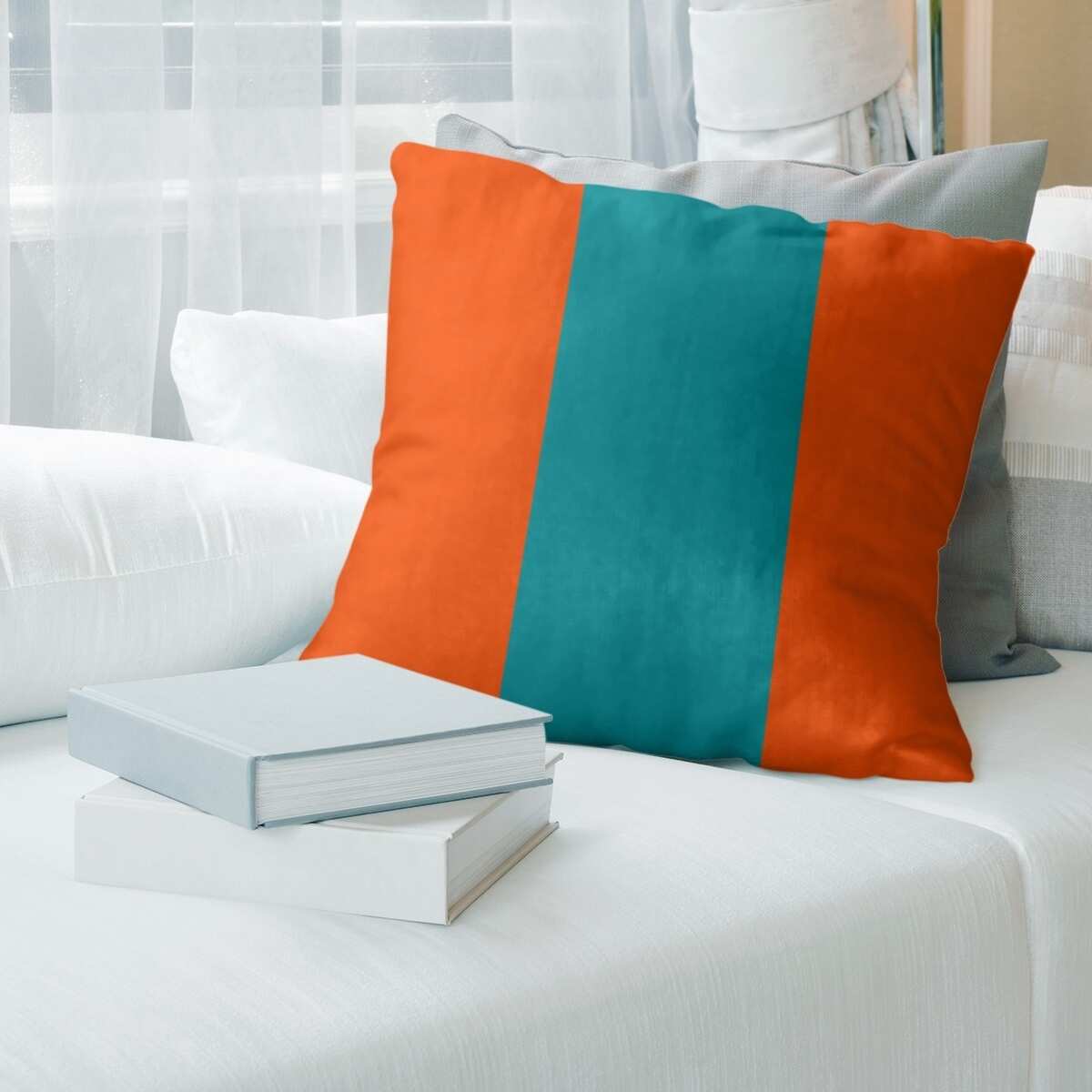 Miami Miami Football Stripes Floor Pillow - Standard