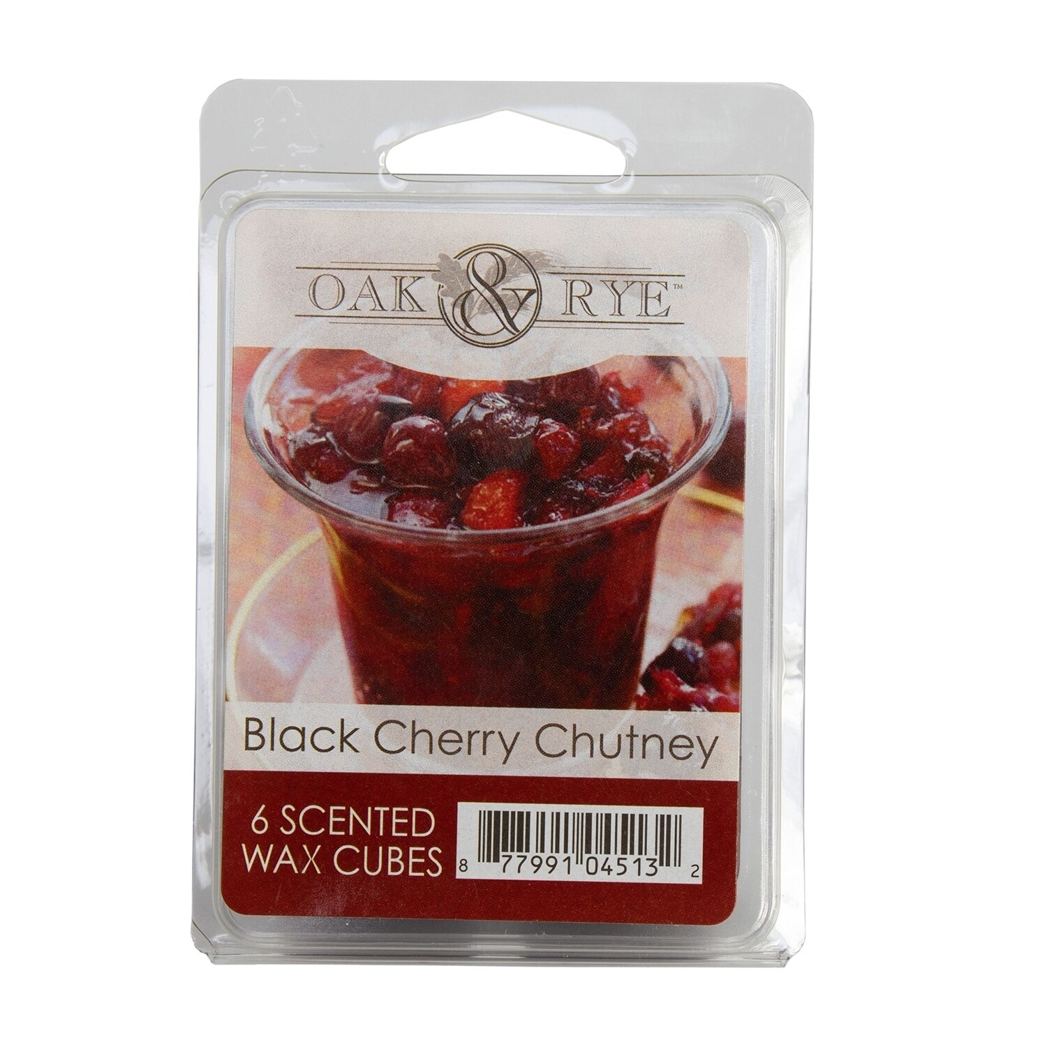 Oak & Rye 2.5 oz Black Cherry Chutney Scented Fragrant Wax Melts - 6 Scented Wax Cubes