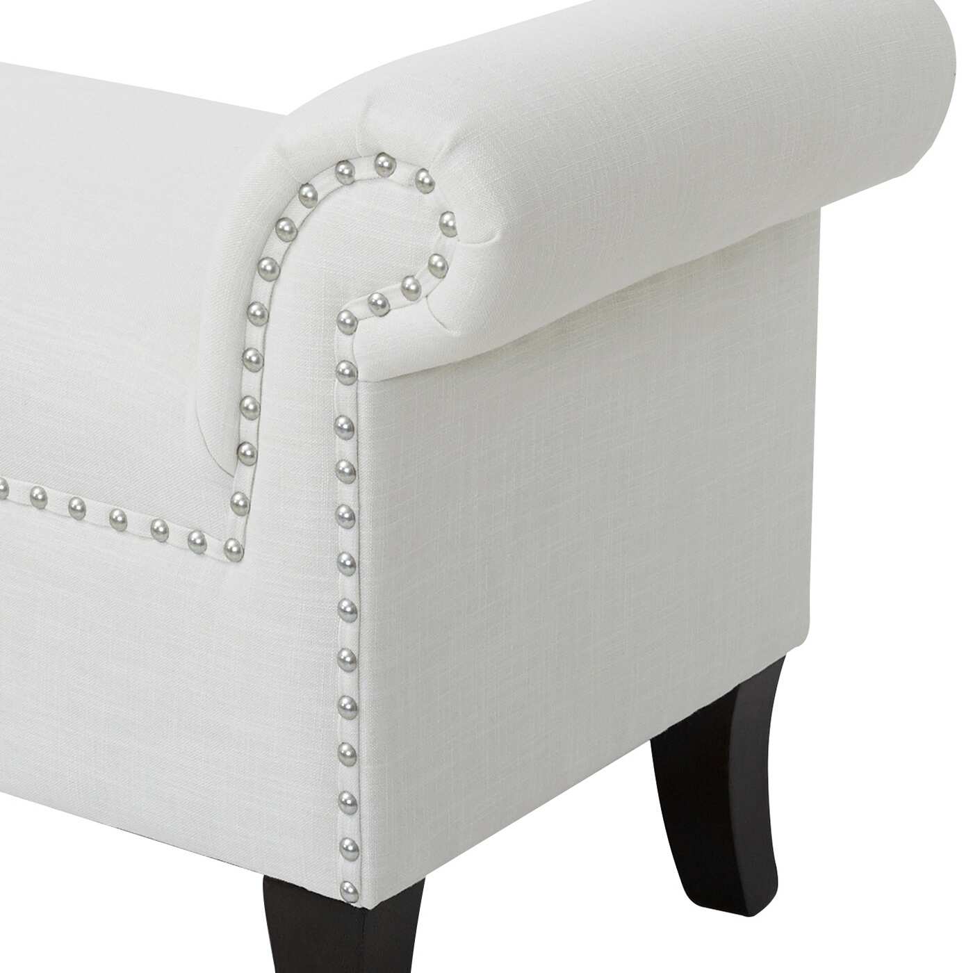 Milan 53" Roll Arm Entryway Lounge Accent Bench by Jennifer Taylor Home