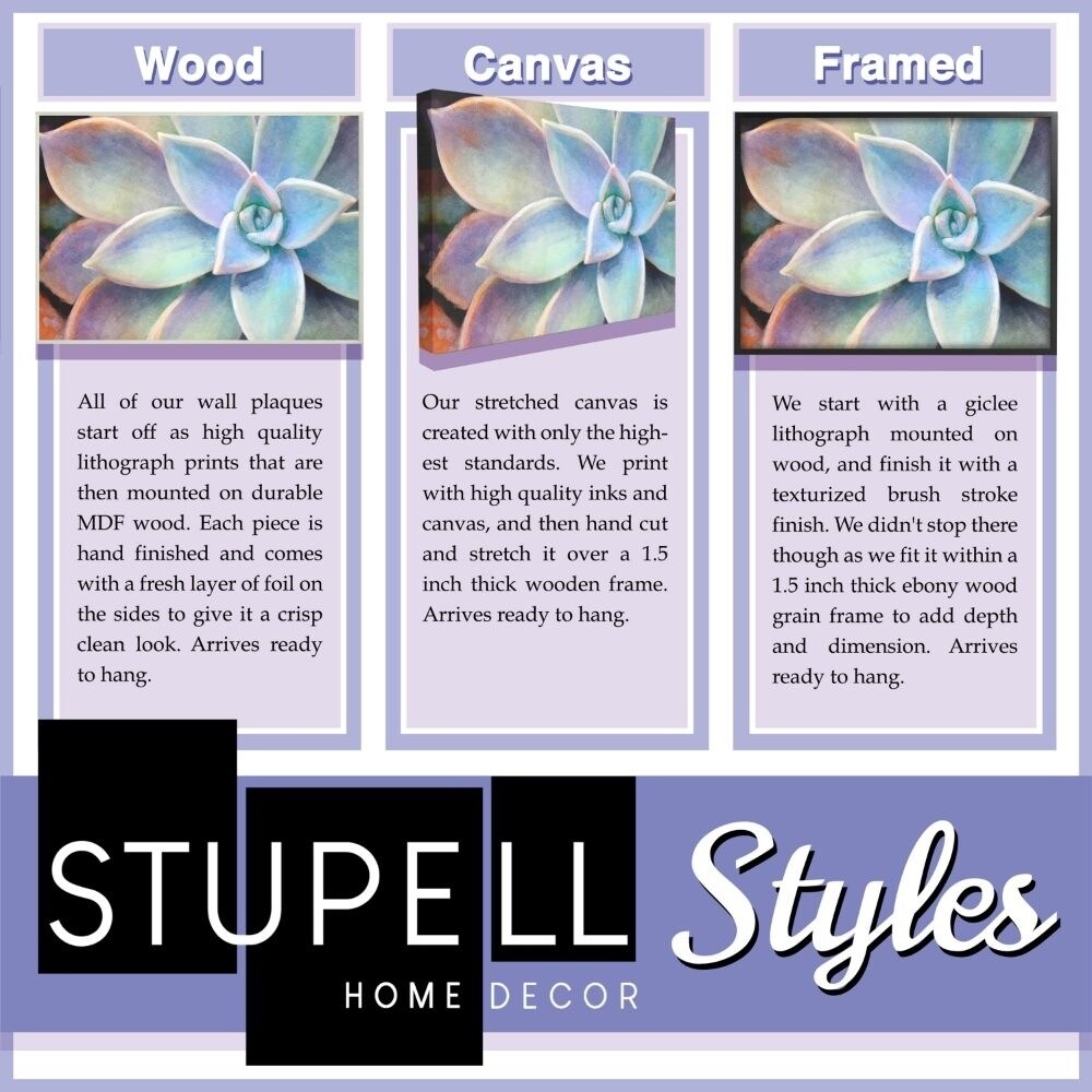 Stupell Contrast Black And Blue Flower and Bloom Water Designs 4pc Multi Piece Wood Wall Art Set