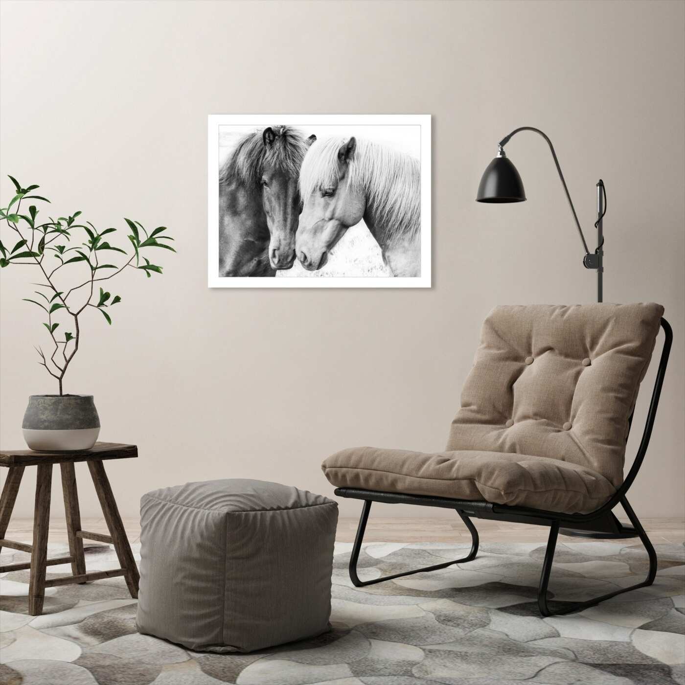 Horse Love - Framed Print Wall Art