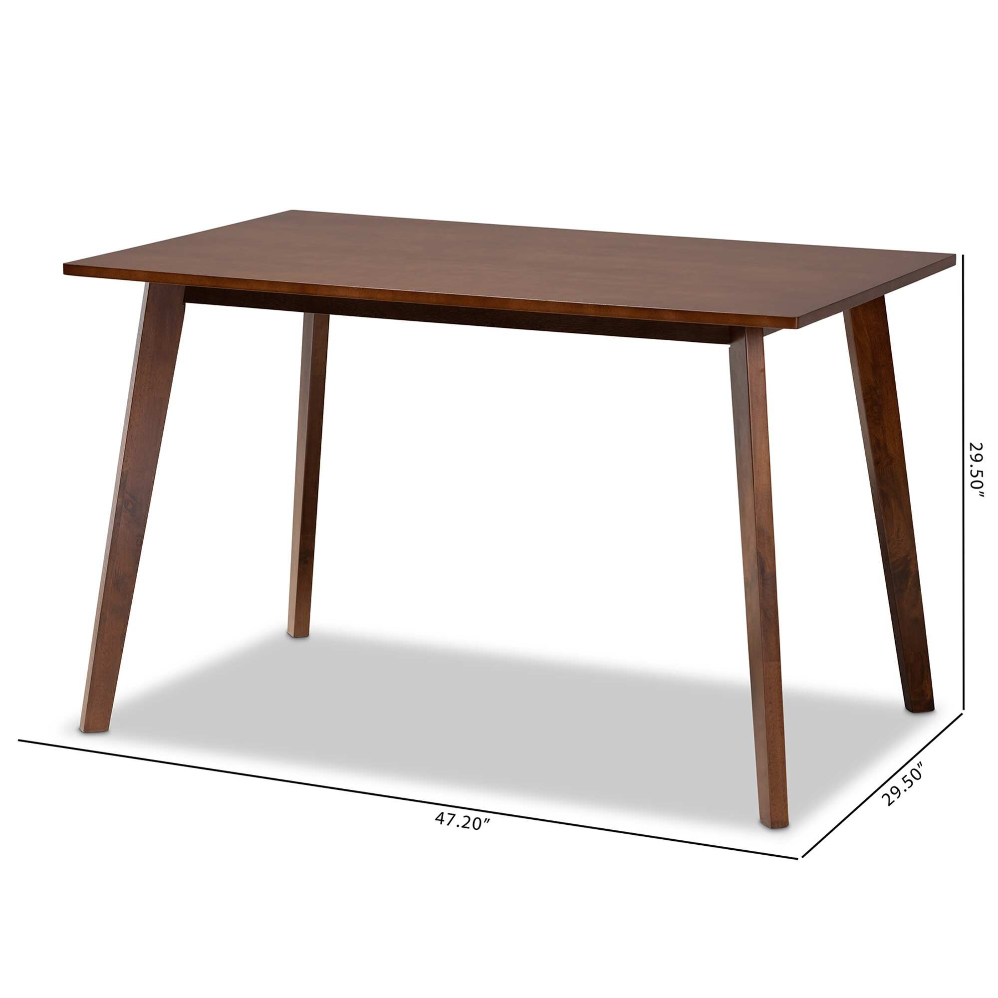 Britte Mid-Century Modern Transitional Rectangular Wood Dining Table