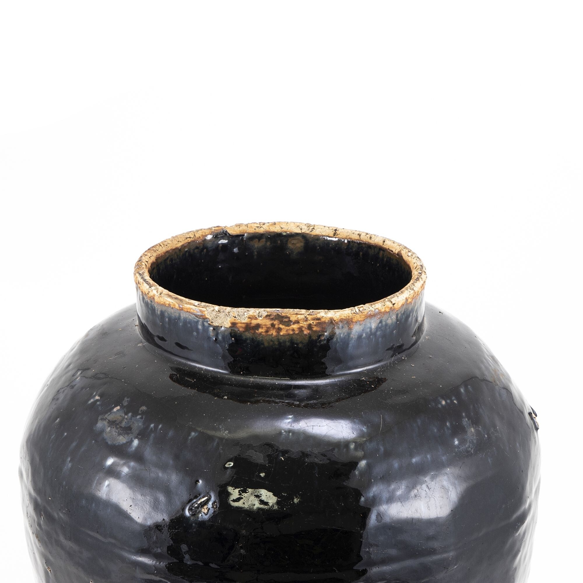 Vintage Black Wine Jar - Medium