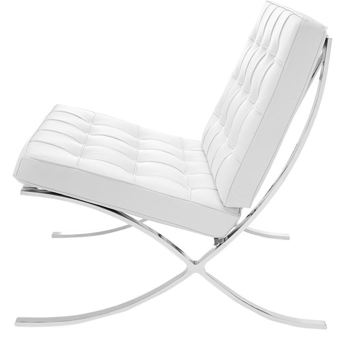 Cross Lounge Chair White