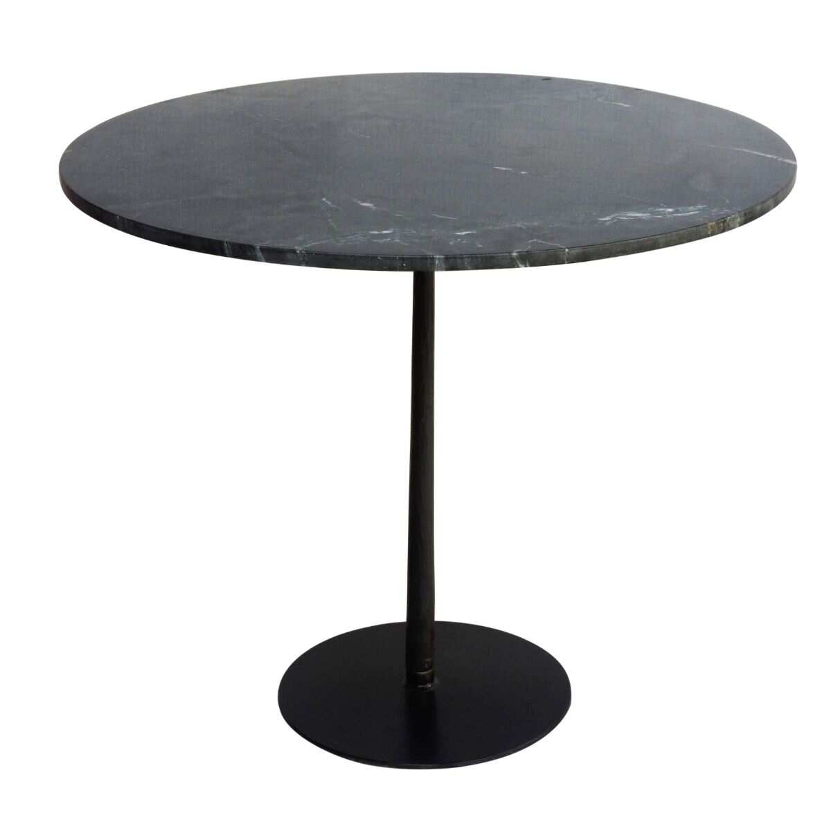 35.5" Black Contemporary Solid Round Dining Table