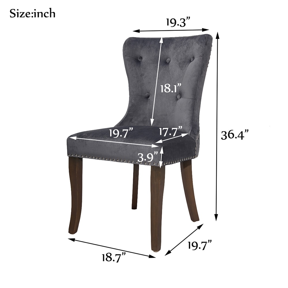 Dining Chair Tufted Armless Chair Upholstered Accent Chair, Set of 6