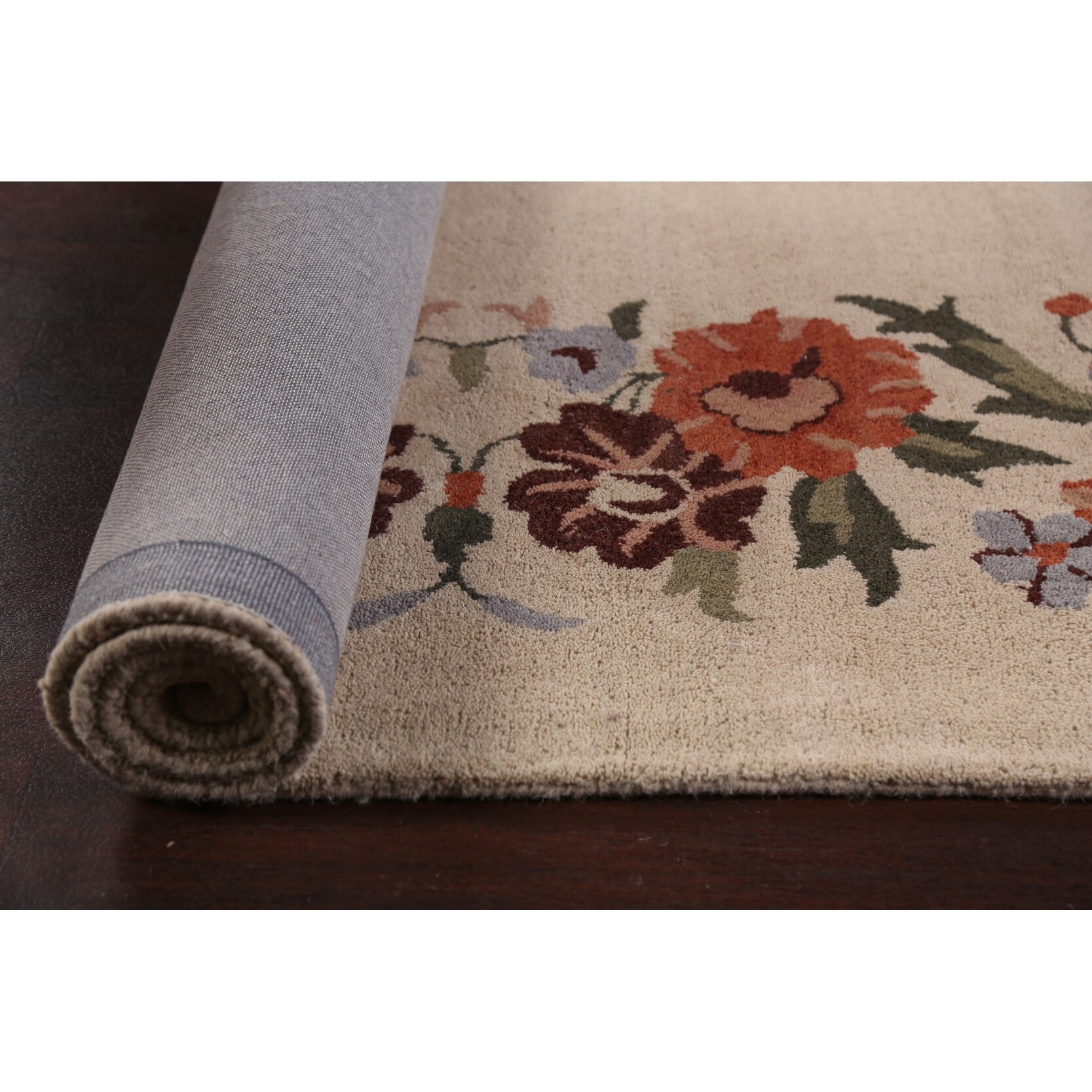 Decorative Floral Oriental Dining Room Area Rug Wool Hand-tufted - 10'0" x 13'0"