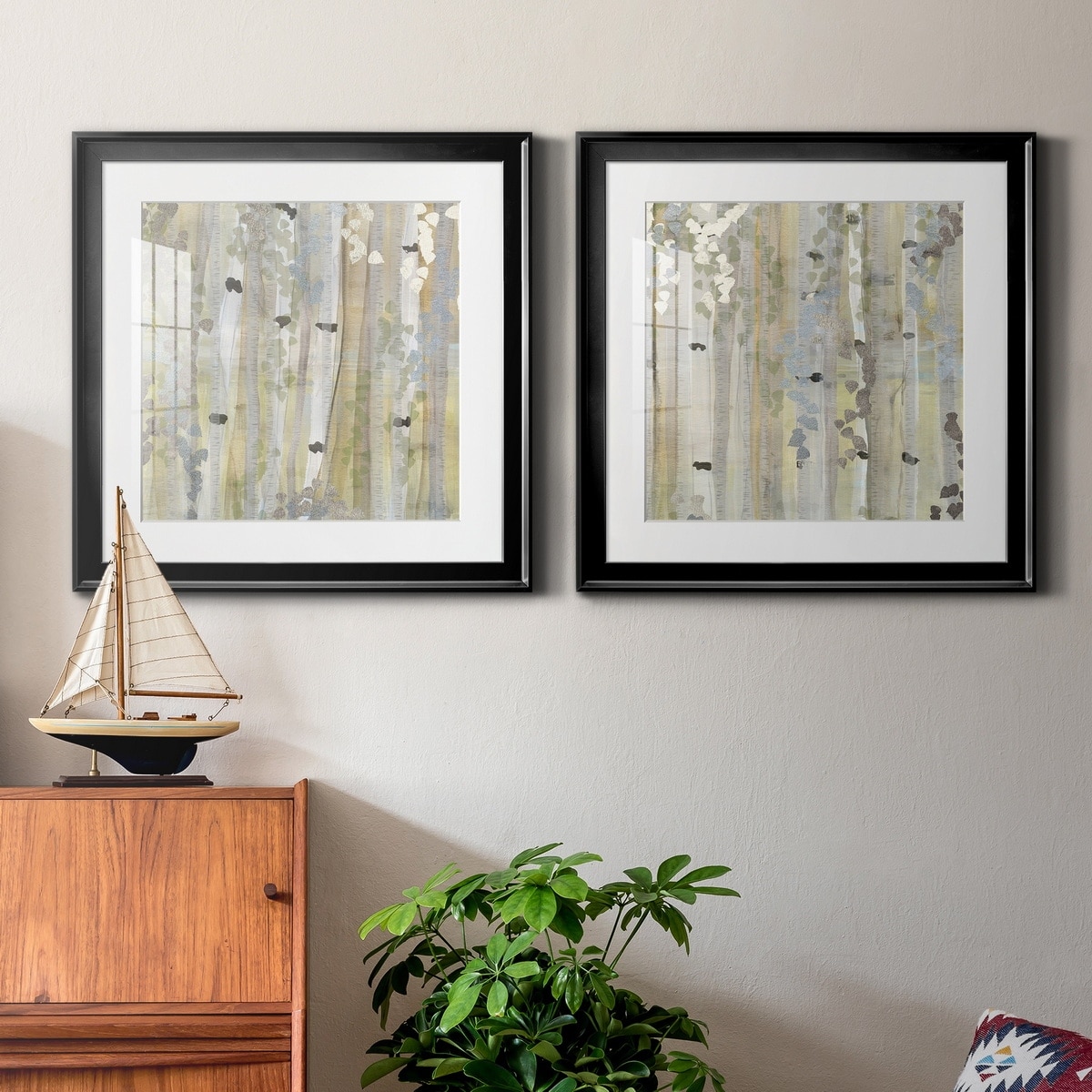 Spring Birch Grove I-Premium Framed Print - Ready to Hang