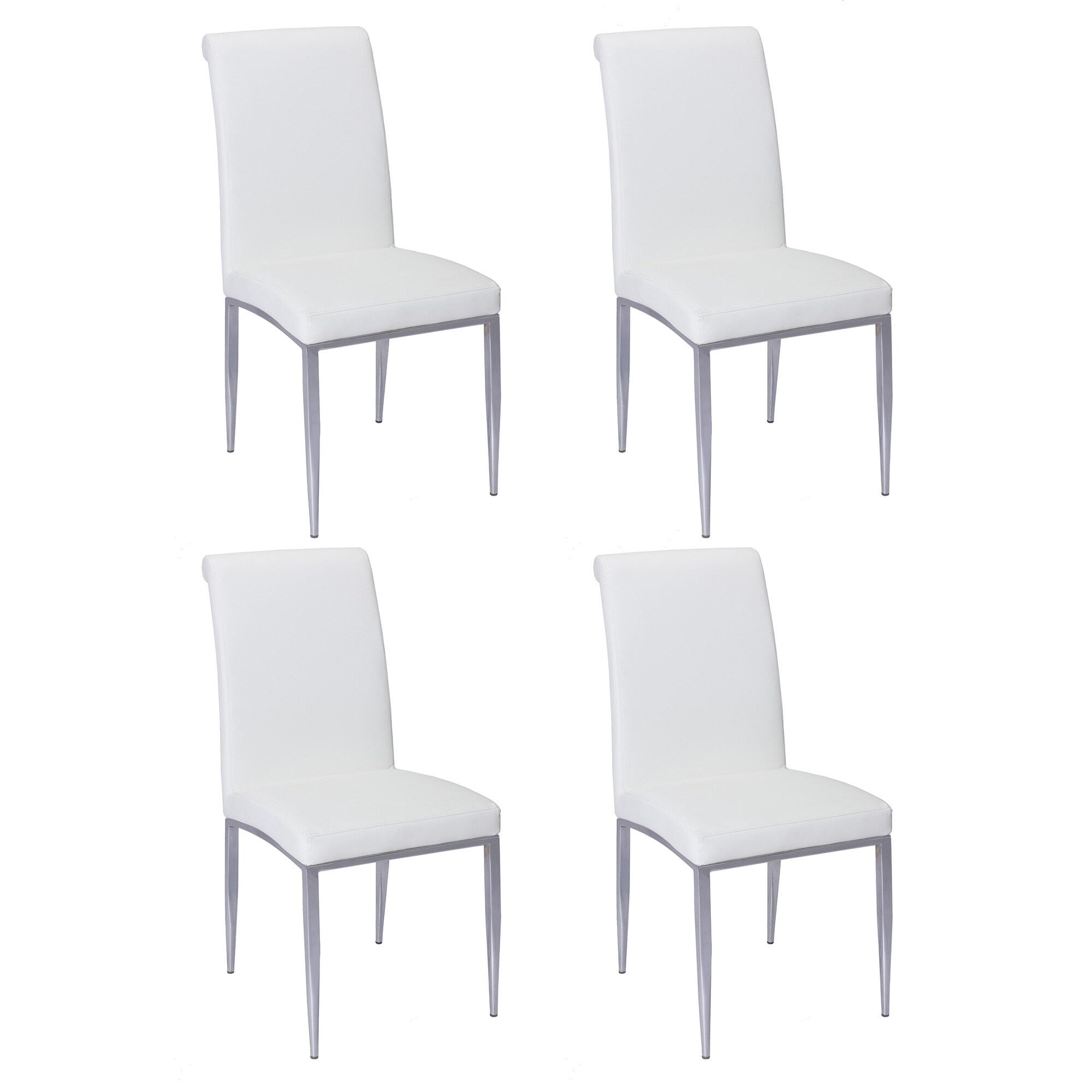 Somette Contemporary Upholstered Cantilever Side Chair, Set of 4