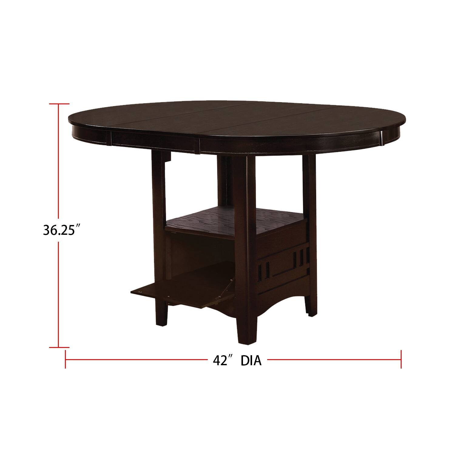 Wood Counter Height Table in Espresso
