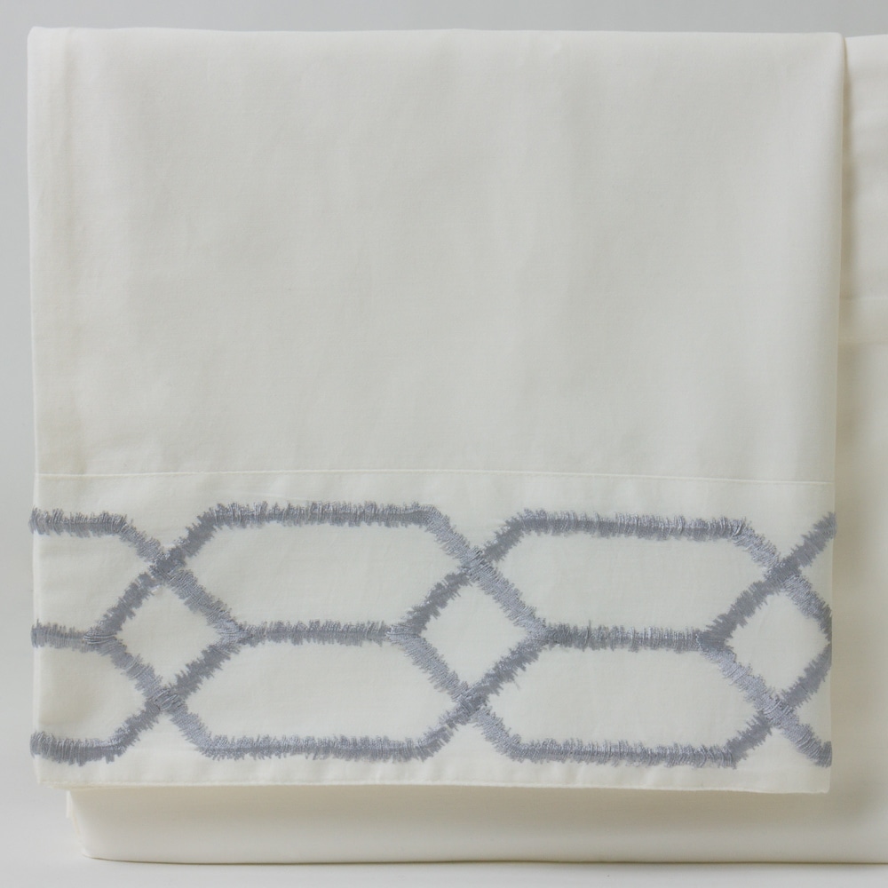 Kutcer Ivory Grey Cotton Modal Sheet Set