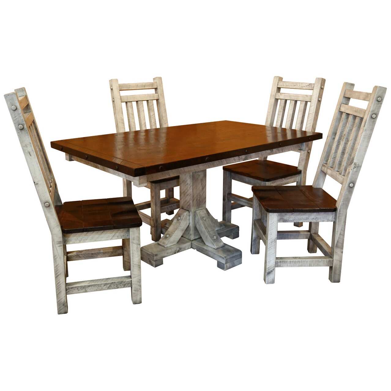 Farmhouse Timber Peg Pedestal Dining Table