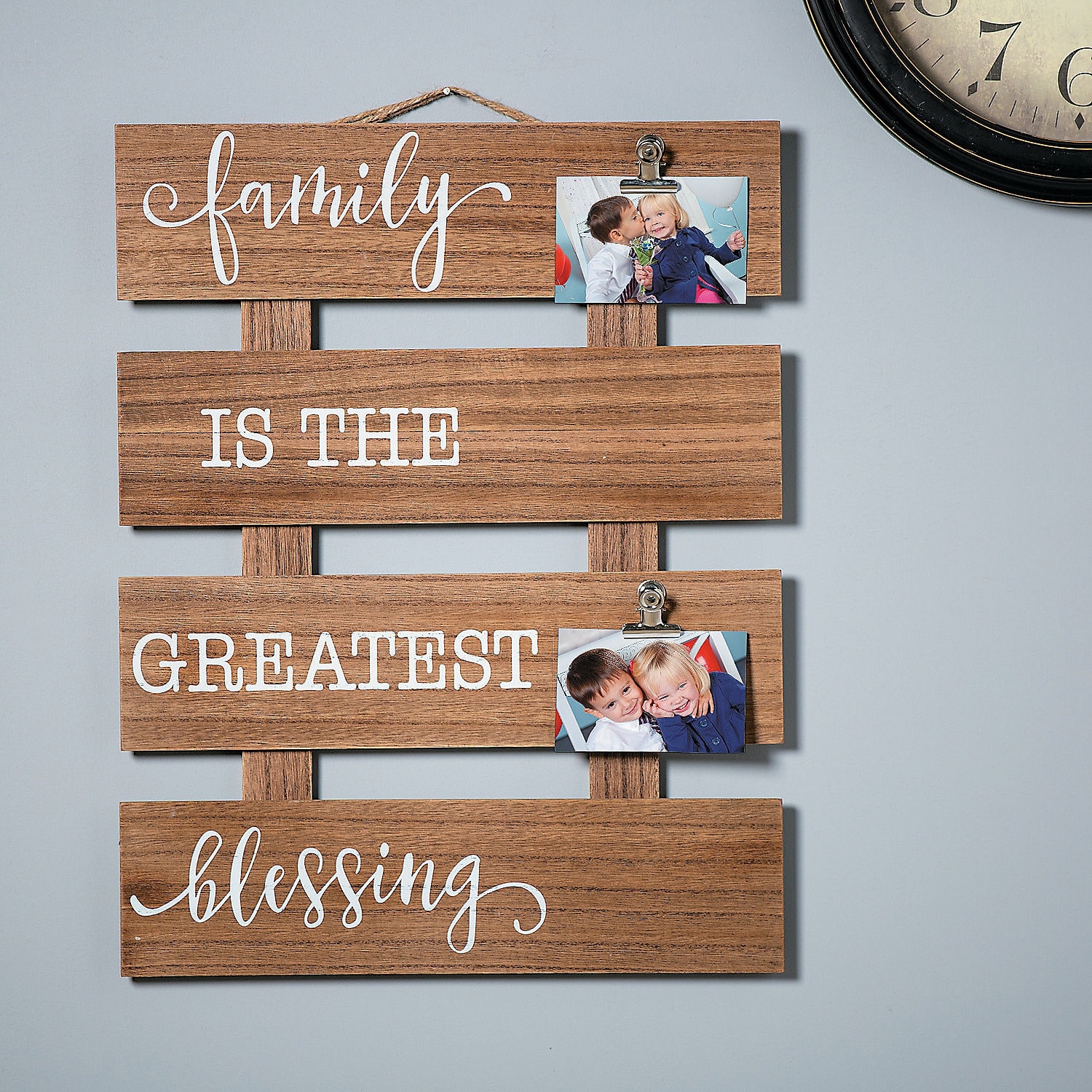 Positively Simple Family Blessing Wall Sign with Clips, All Seasons, Home Decor, Wall Decor, 1 Piece