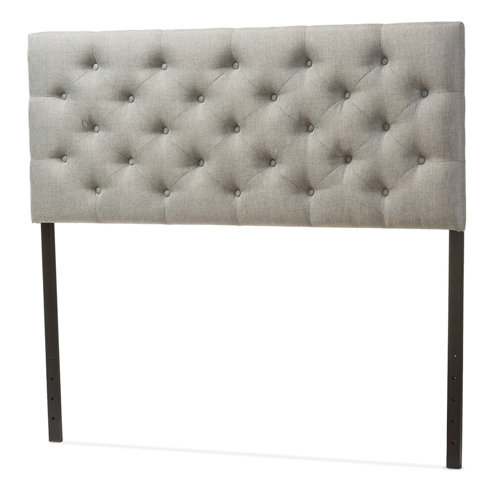 Viviana Modern and Contemporary White Faux Leather Upholstered Button-tufted Queen Size Headboard
