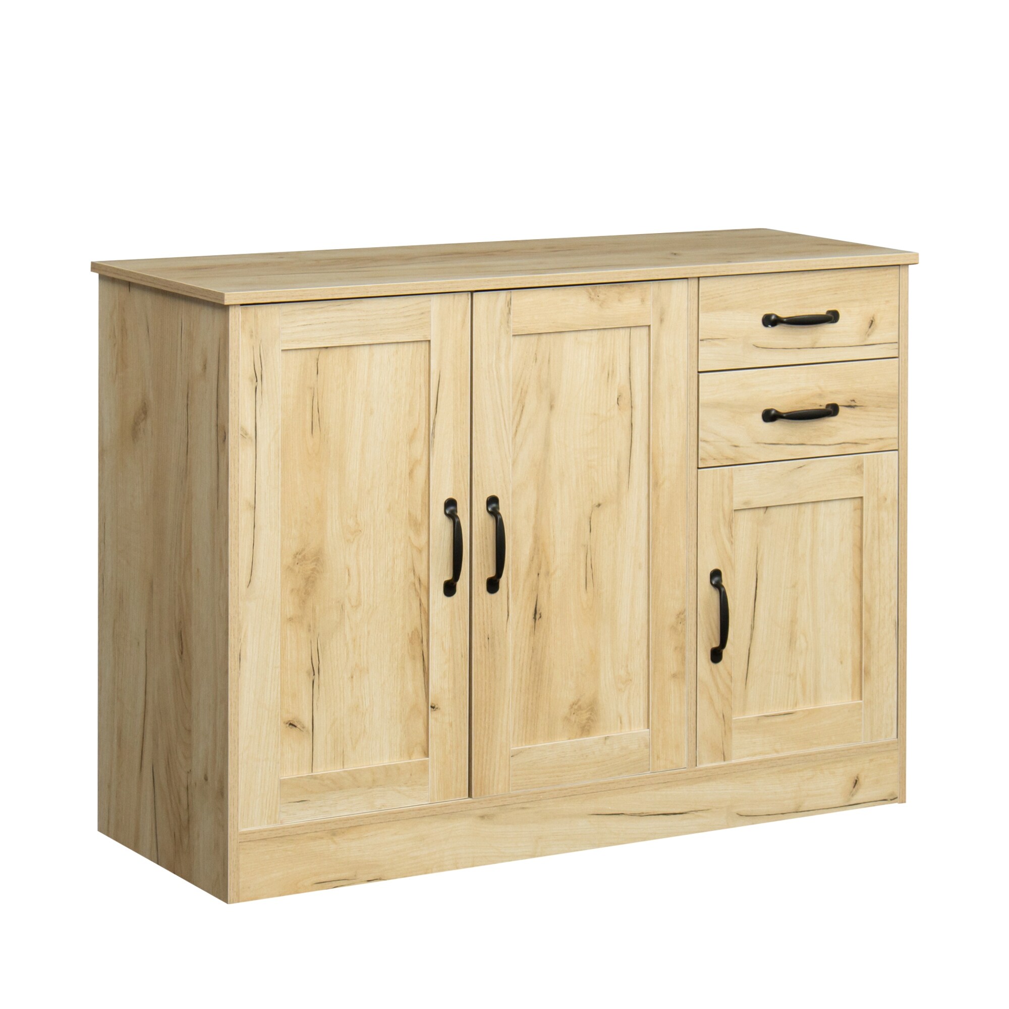Modern Wood Buffet Sideboard with 2 doors&1 Storage and 2drawers