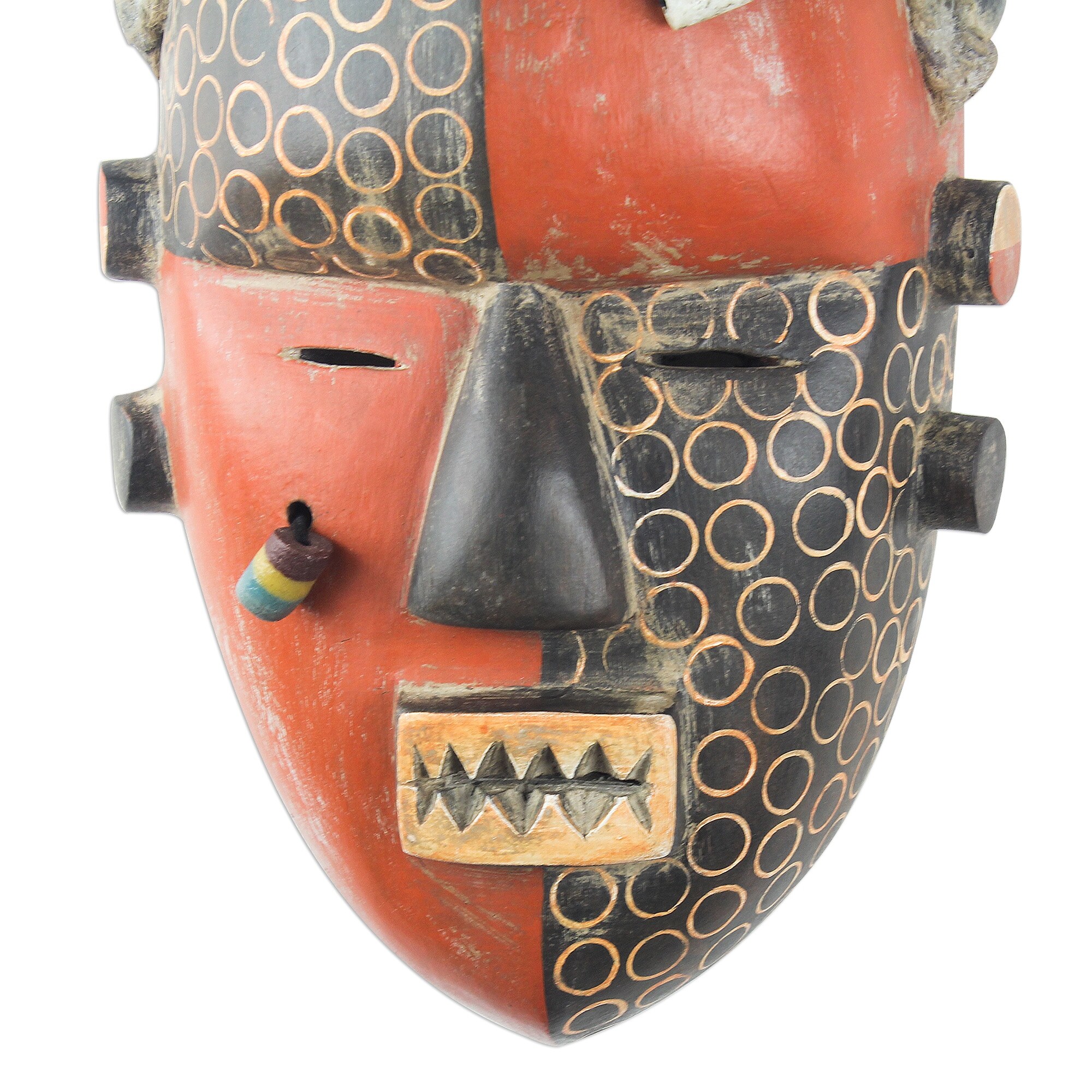 Novica Handmade Yaka Initiation African Wood Mask