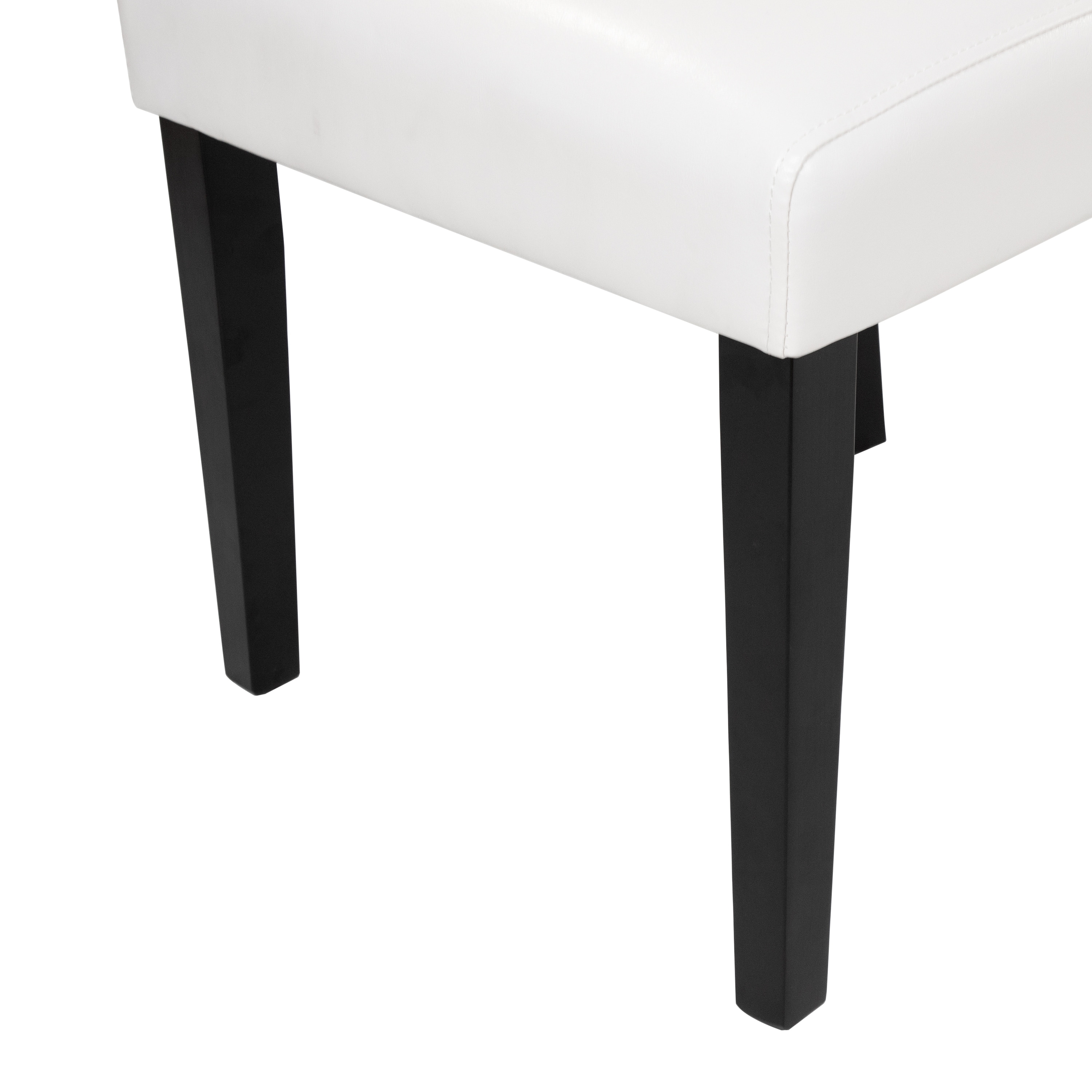 DH LUX Black and White Leatherette Set of 2 Dining Chairs by Denhour