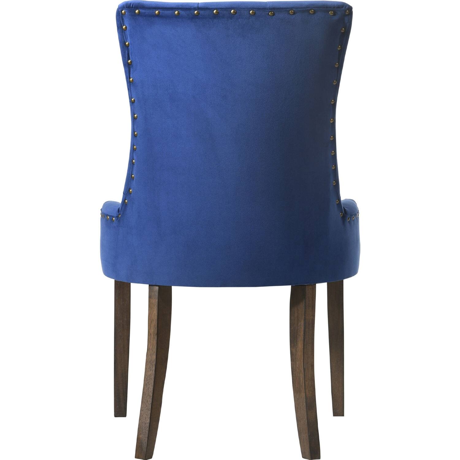 Set of 2 Upholstered Side Chair with Nail-head Trim